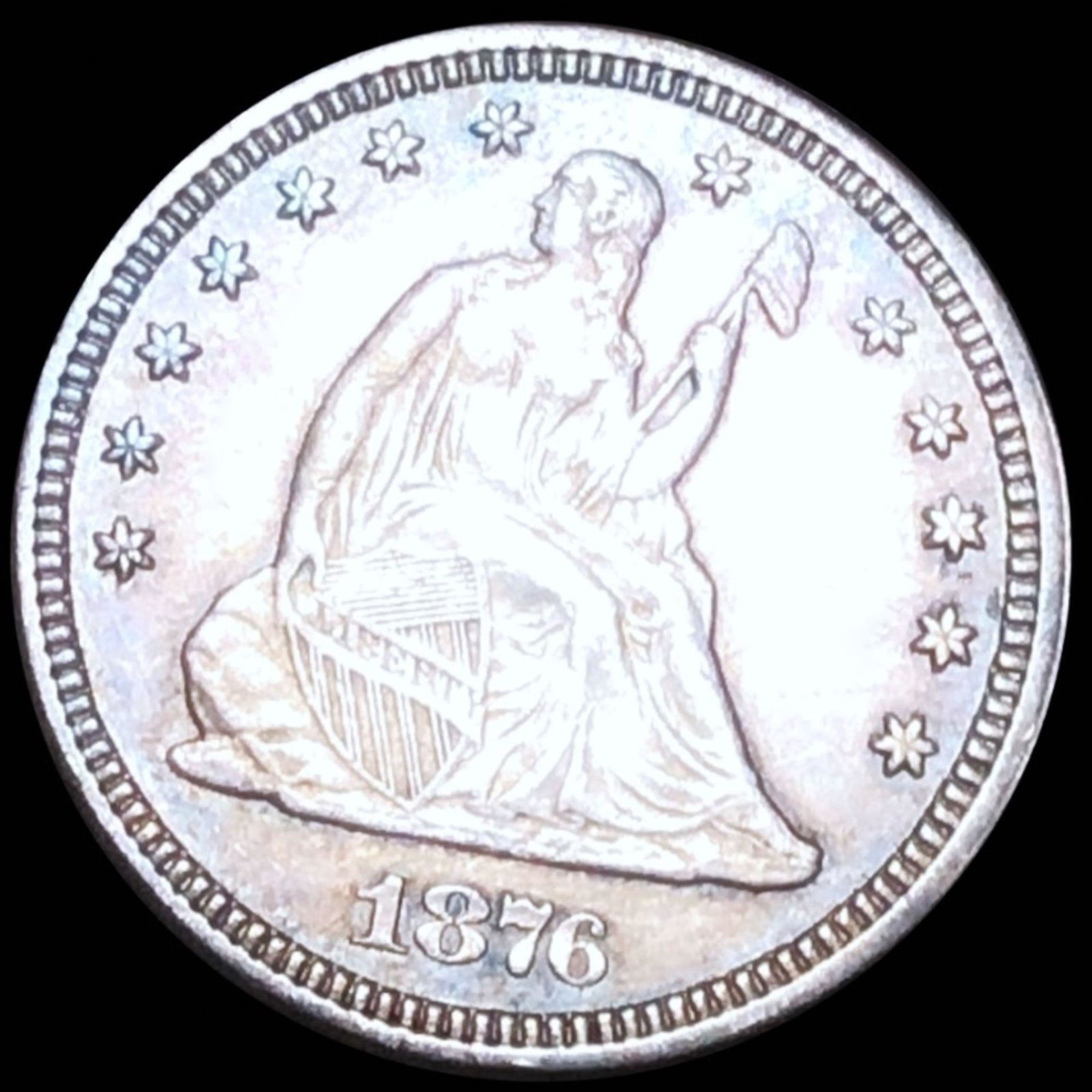 1876 Seated Liberty Quarter UNCIRCULATED (1 of 2)