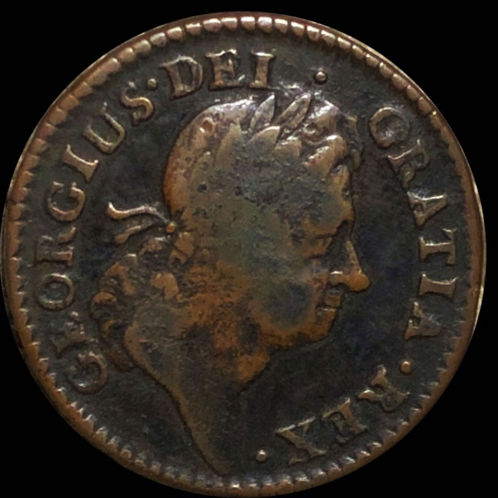 1724 Hibernia Copper Half Penny NICELY CIRCULATED (1 of 2)