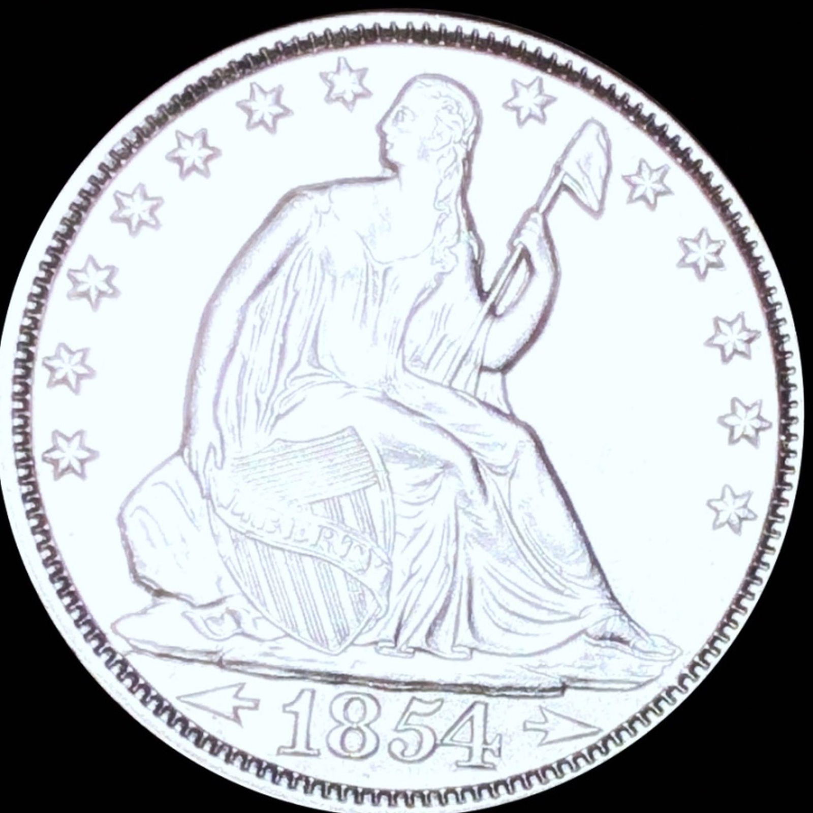 1854-O Seated Half Dollar UNCIRCULATED (1 of 2)