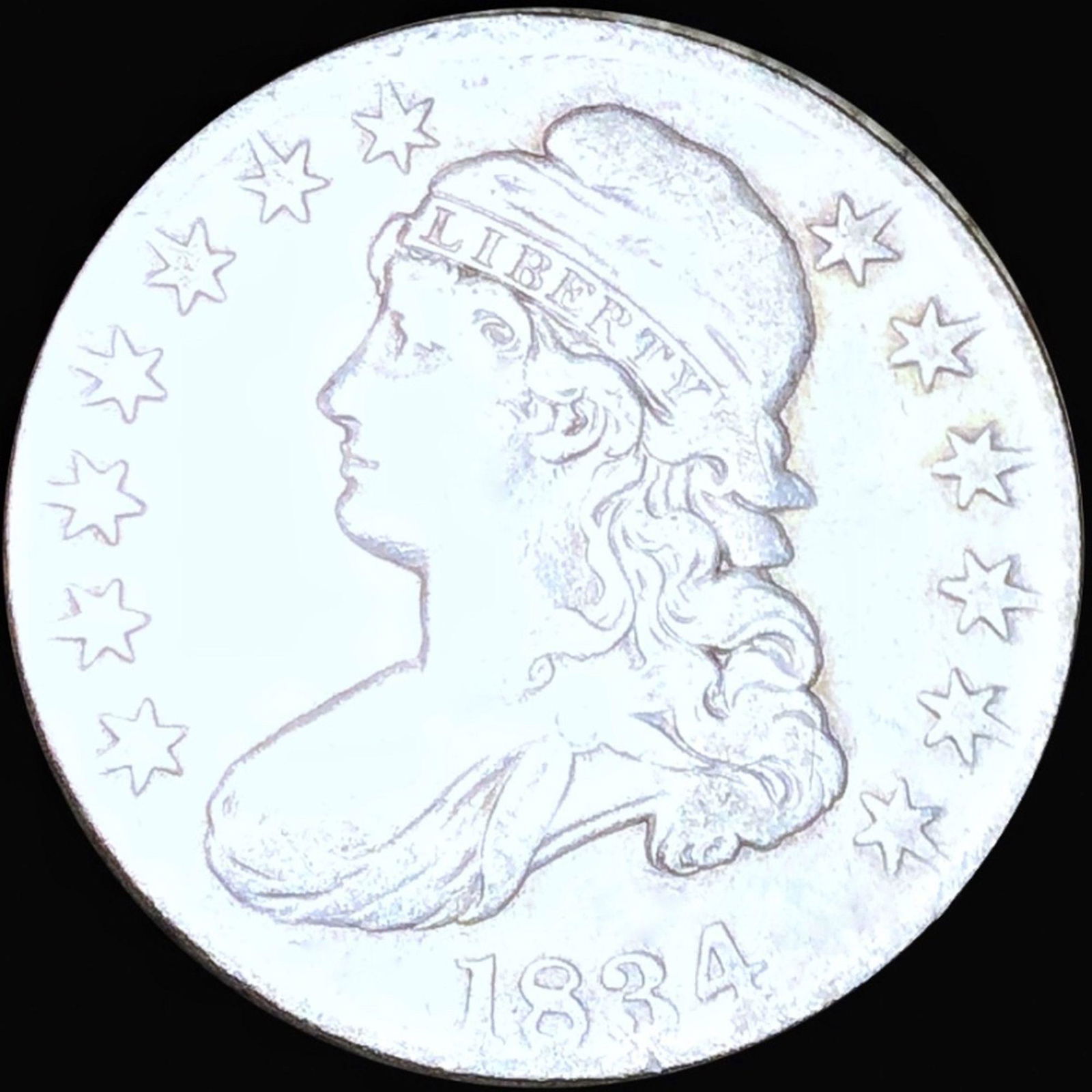 1834 Capped Bust Half Dollar NICELY CIRCULATED (1 of 2)
