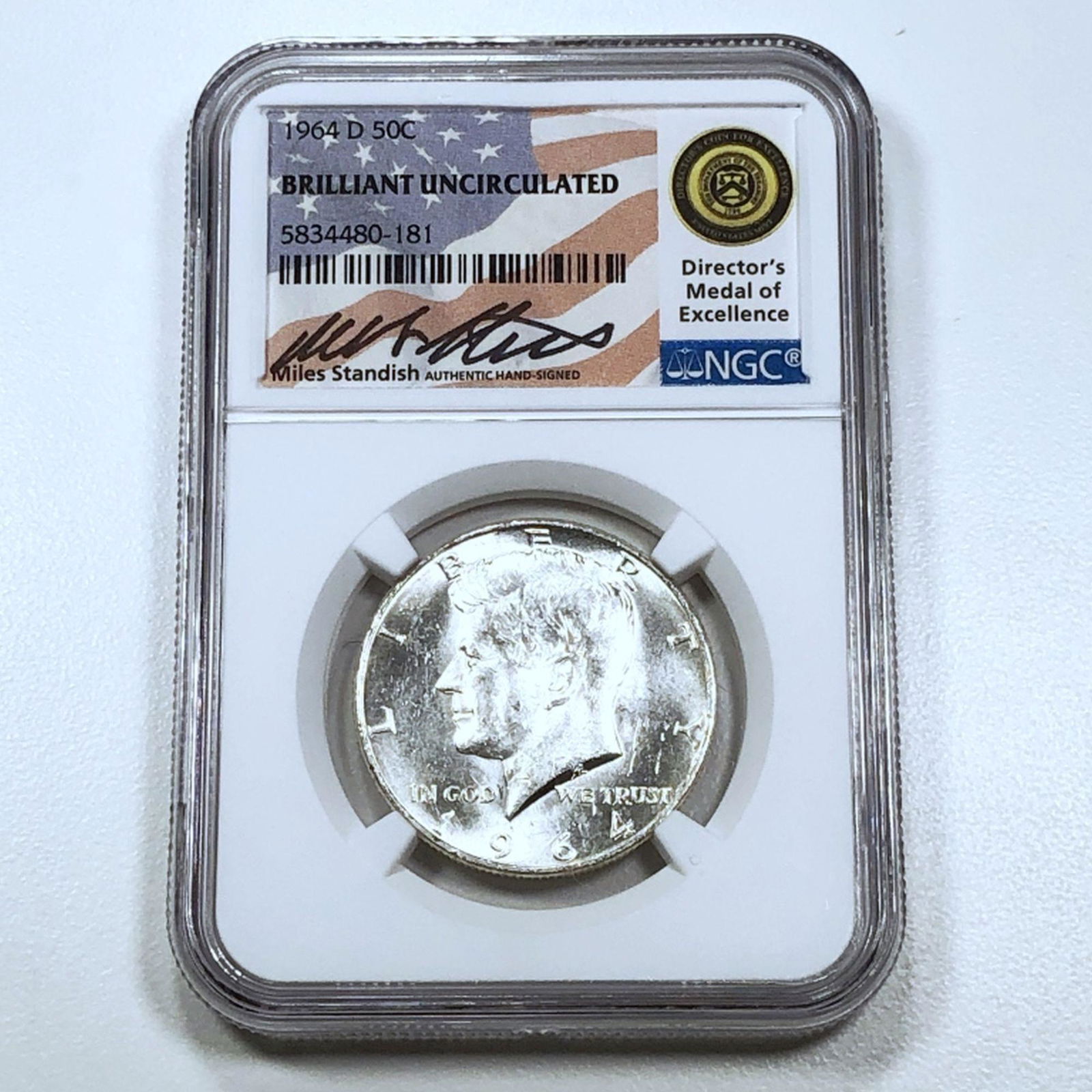 1964-D Kennedy Half Dollar NGC - BRILLIANT UNC (1 of 2)