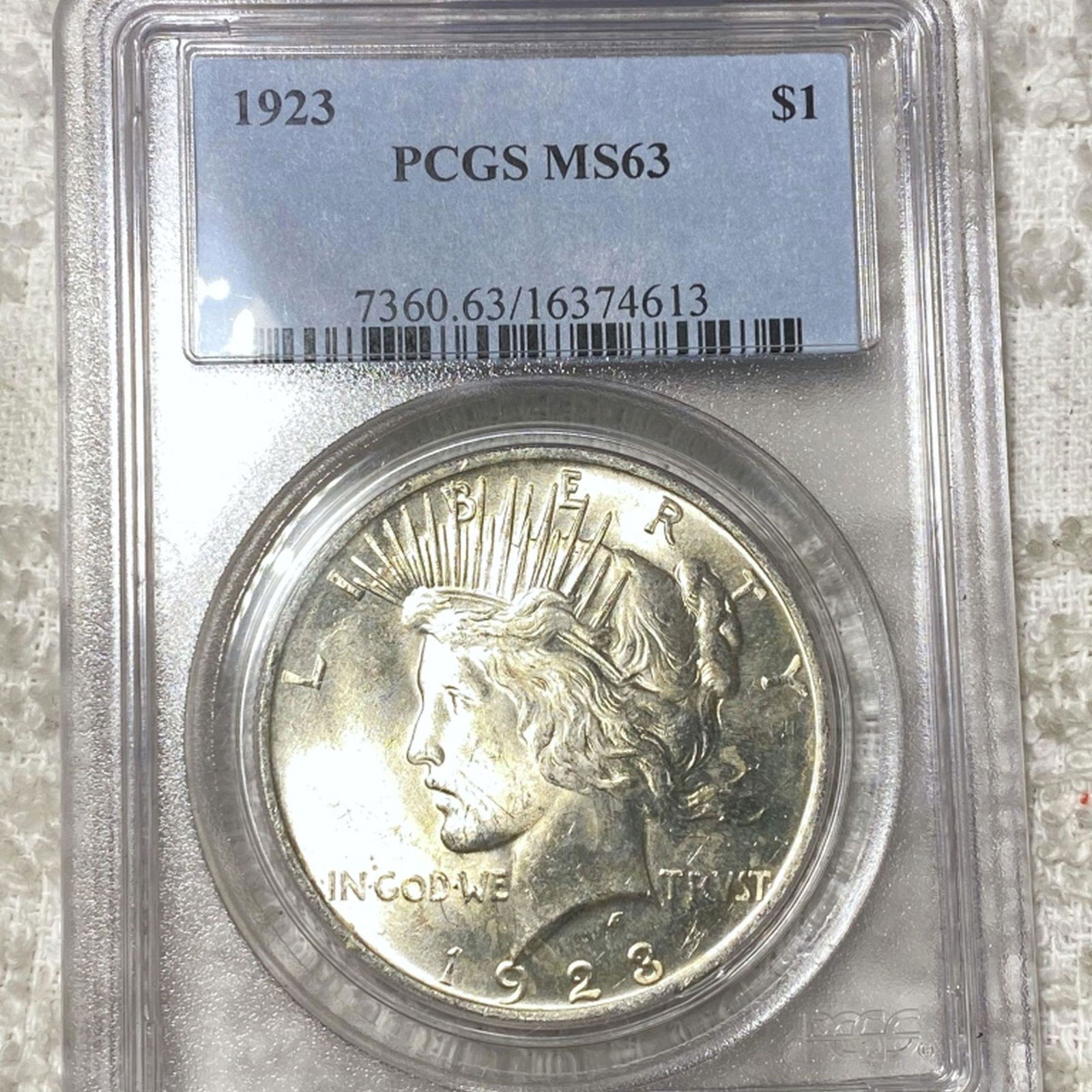 1923 Silver Peace Dollar PCGS - MS63 (1 of 2)