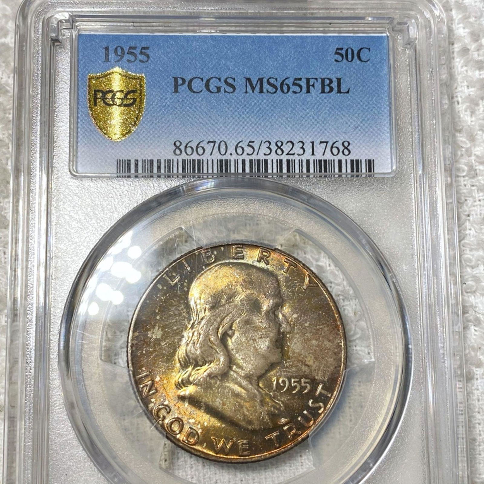 1955 Franklin Half Dollar PCGS - MS 65 FBL (1 of 2)