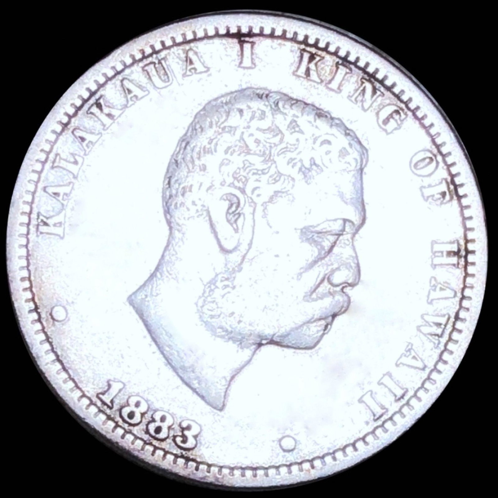 1883 Kingdom Of Hawaii Quarter ABOUT UNC: 1883 Kingdom Of Hawaii Quarter ABOUT UNC