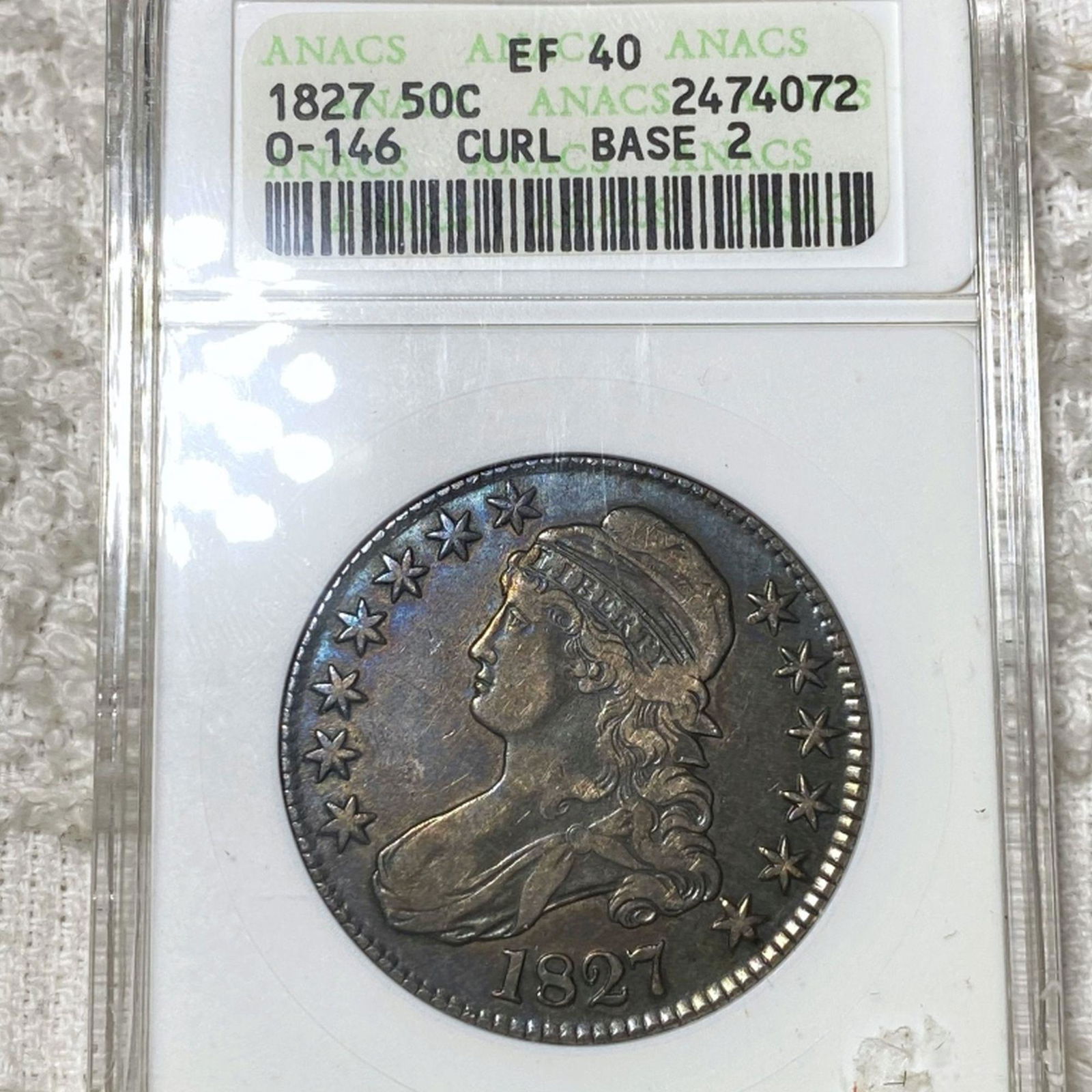 1827 Capped Bust Half Dollar ANACS - EF40 (1 of 2)