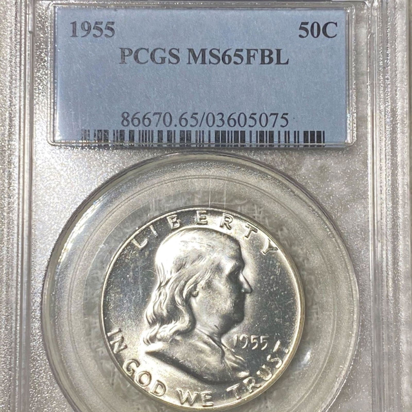 1955 Franklin Half Dollar PCGS - MS 65 FBL (1 of 2)