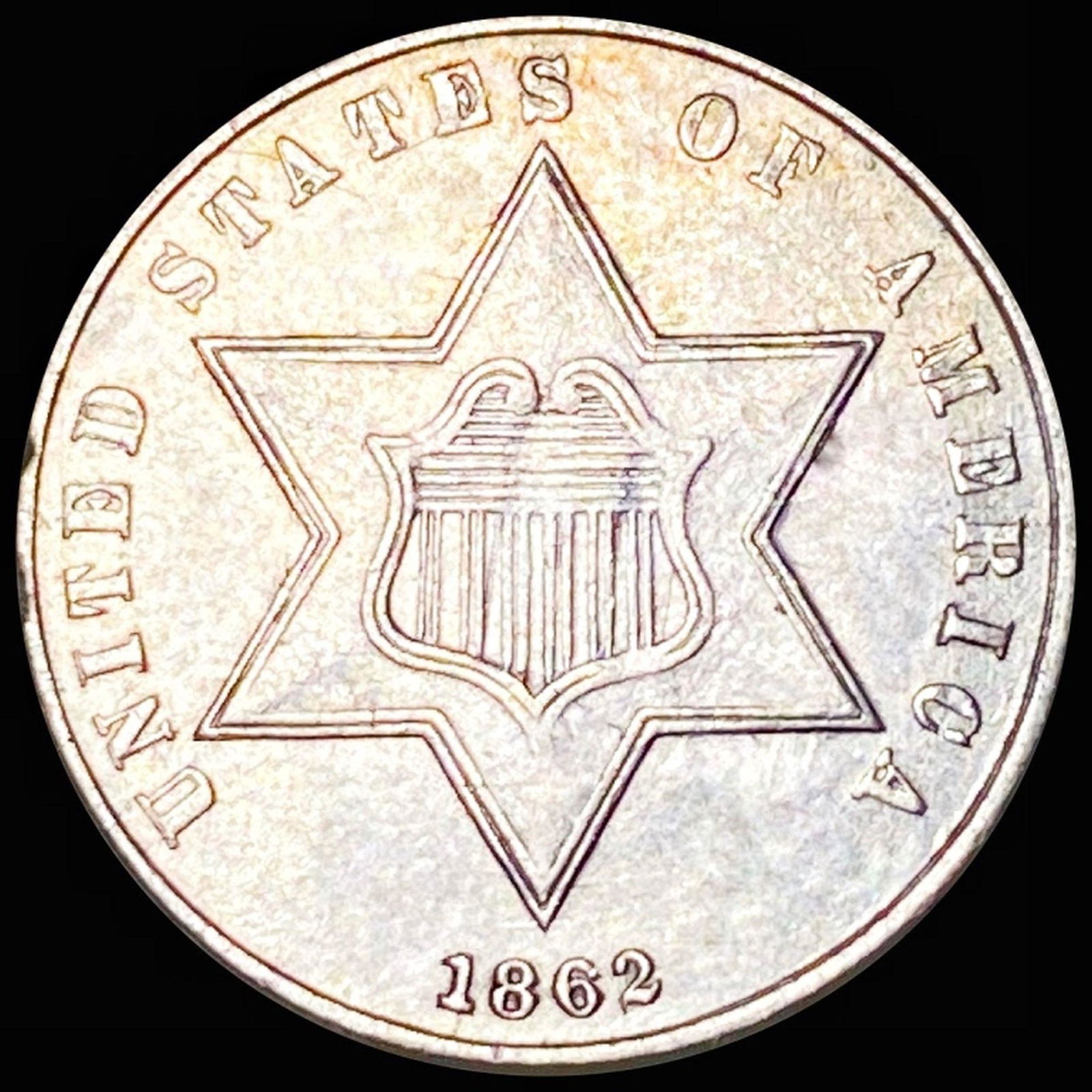 1862 Three Cent Silver UNCIRCULATED (1 of 2)