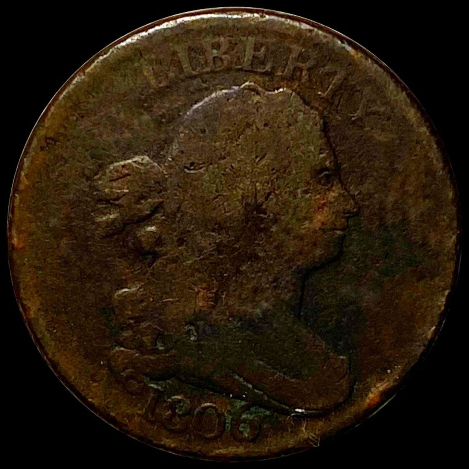 1806 Draped Bust Half Cent NICELY CIRCULATED (1 of 2)