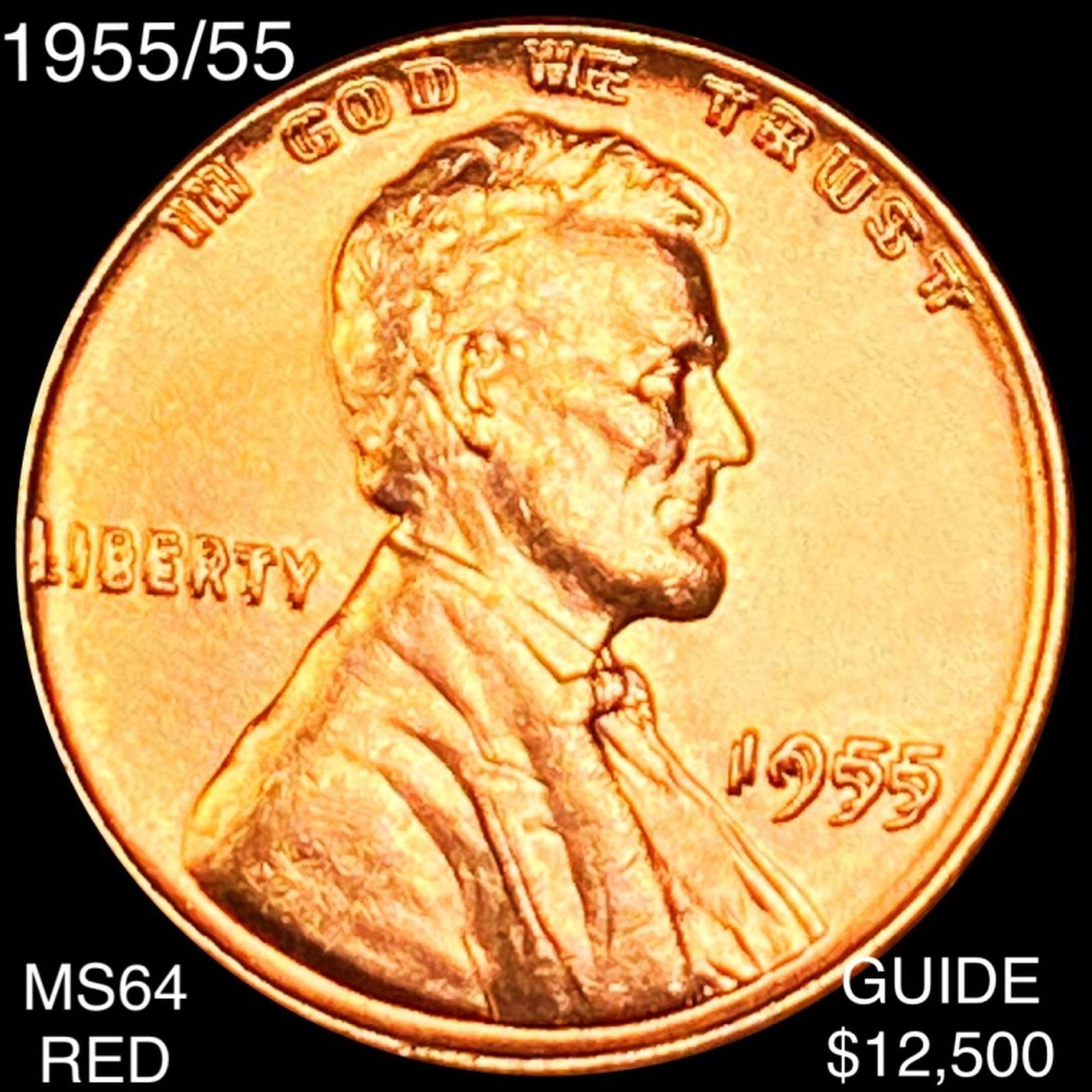 1955/55 DDO Lincoln Wheat Penny CHOICE BU RED (1 of 2)