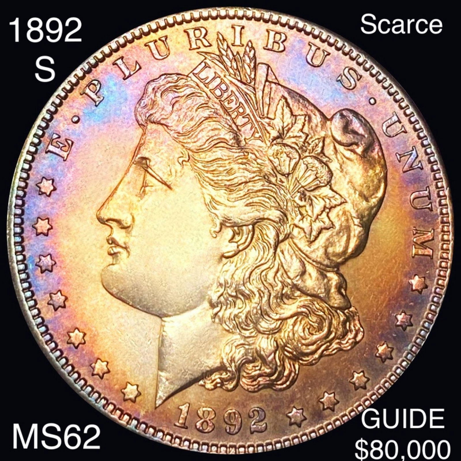 1892-S Morgan Silver Dollar UNCIRCULATED (1 of 2)