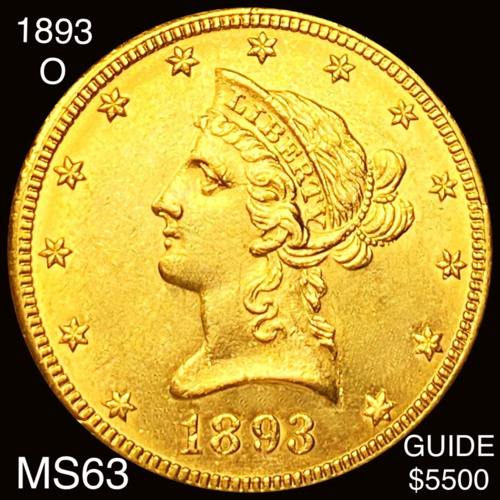 1893-O $10 Gold Eagle CHOICE BU (1 of 2)