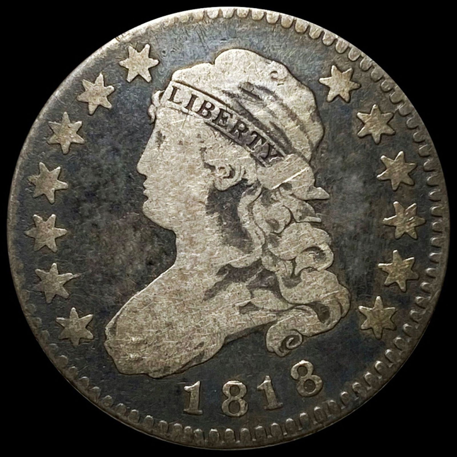 1818 Capped Bust Quarter NICELY CIRCULATED (1 of 2)