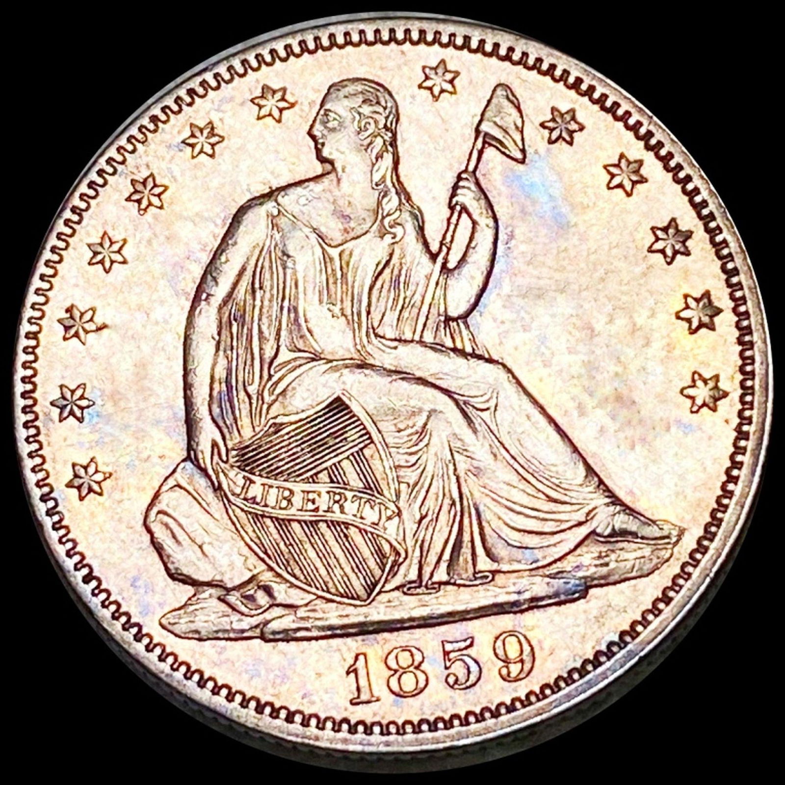 1859 Seated Half Dollar UNCIRCULATED (1 of 2)