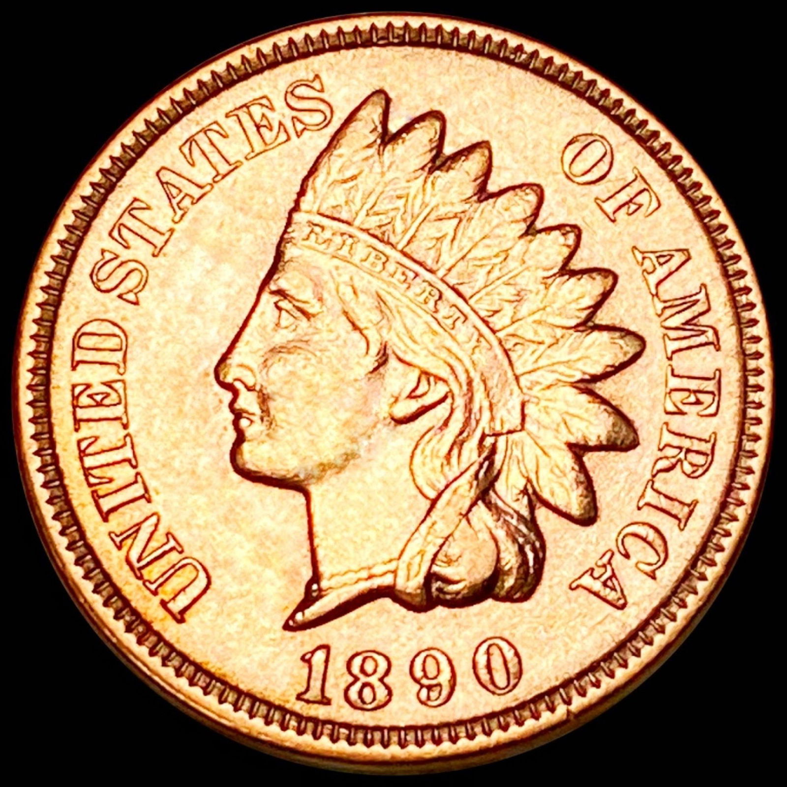 1890 Indian Head Penny UNCIRCULATED (1 of 2)