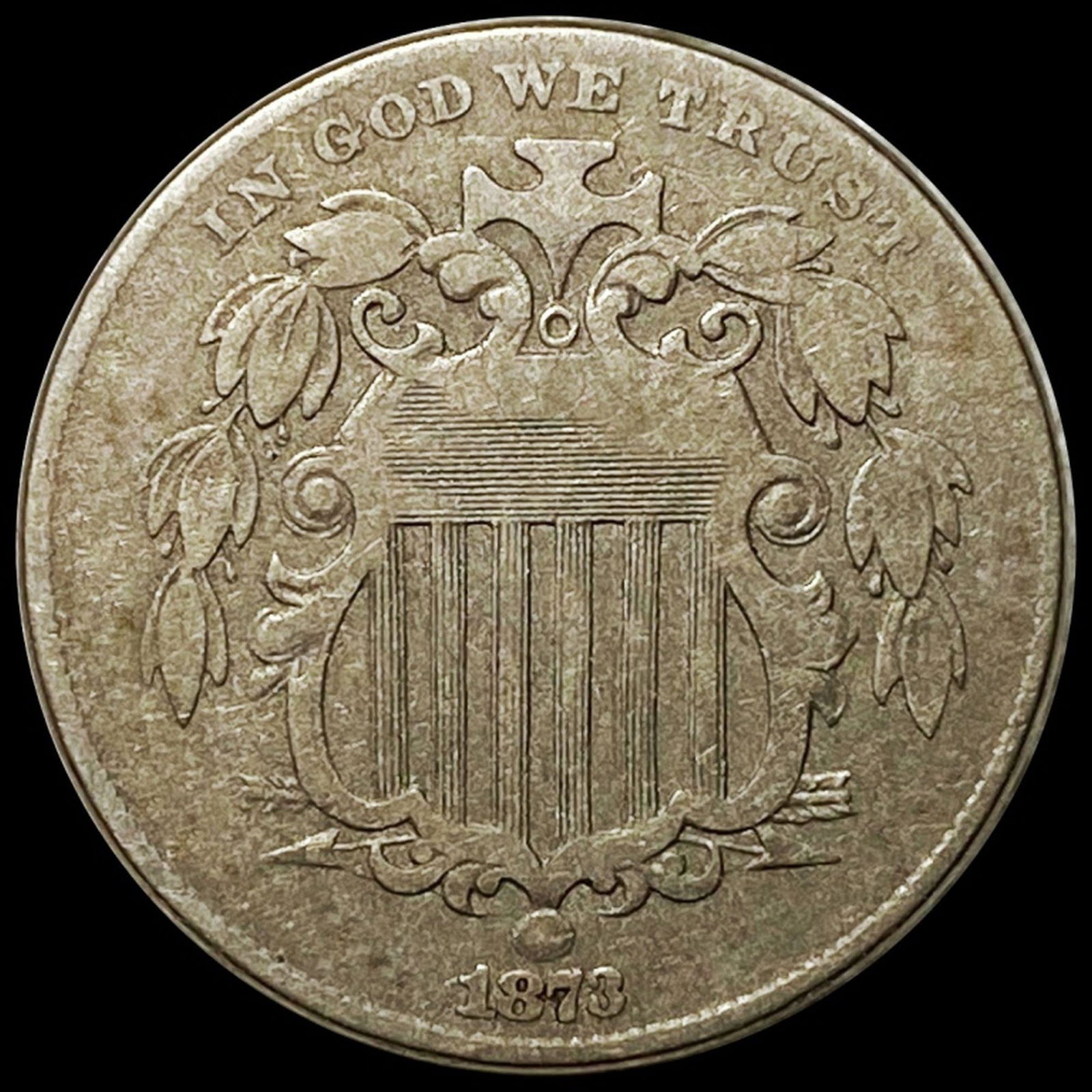 1873 Shield Nickel LIGHTLY CIRCULATED (1 of 2)