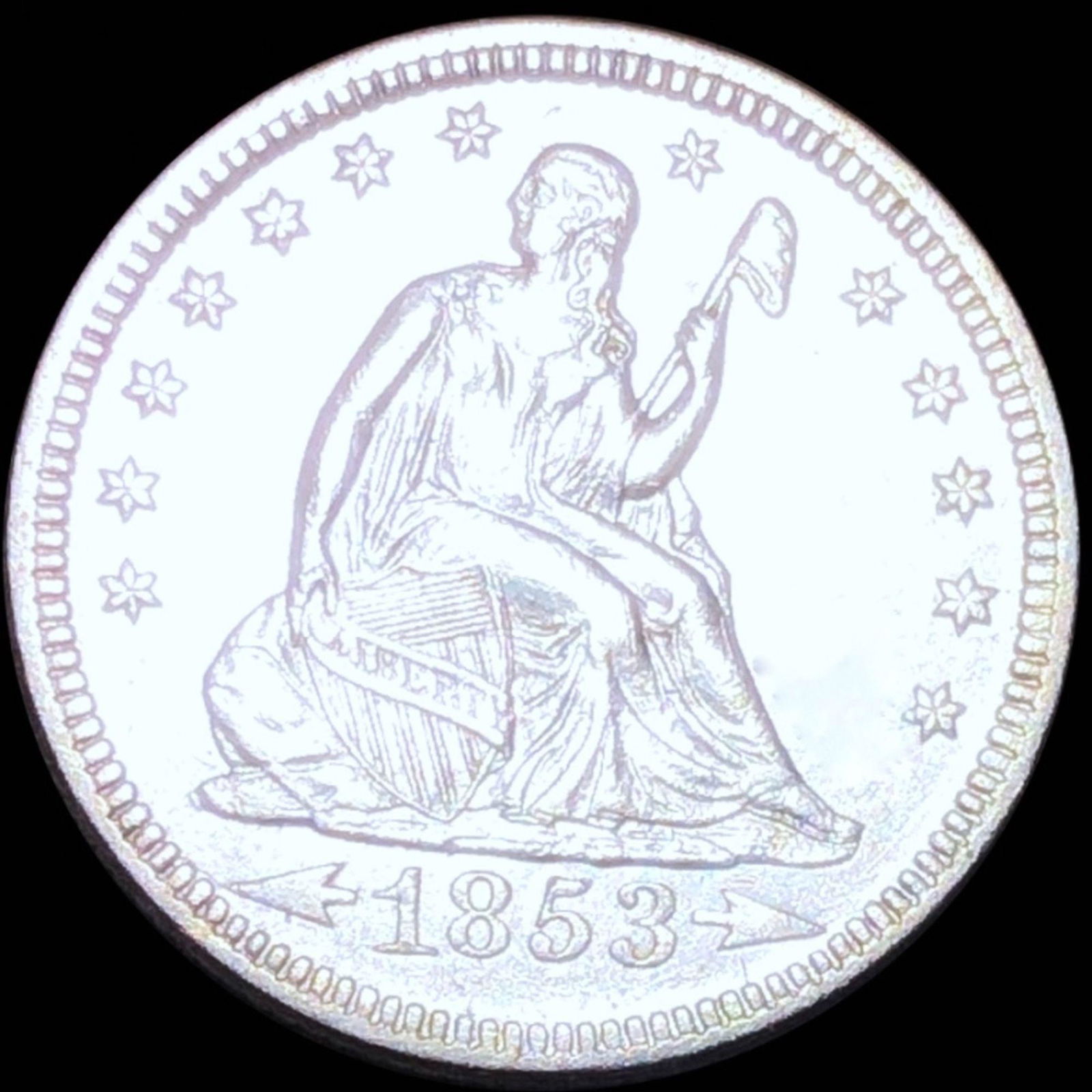 1853 Seated Liberty Quarter UNCIRCULATED (1 of 2)