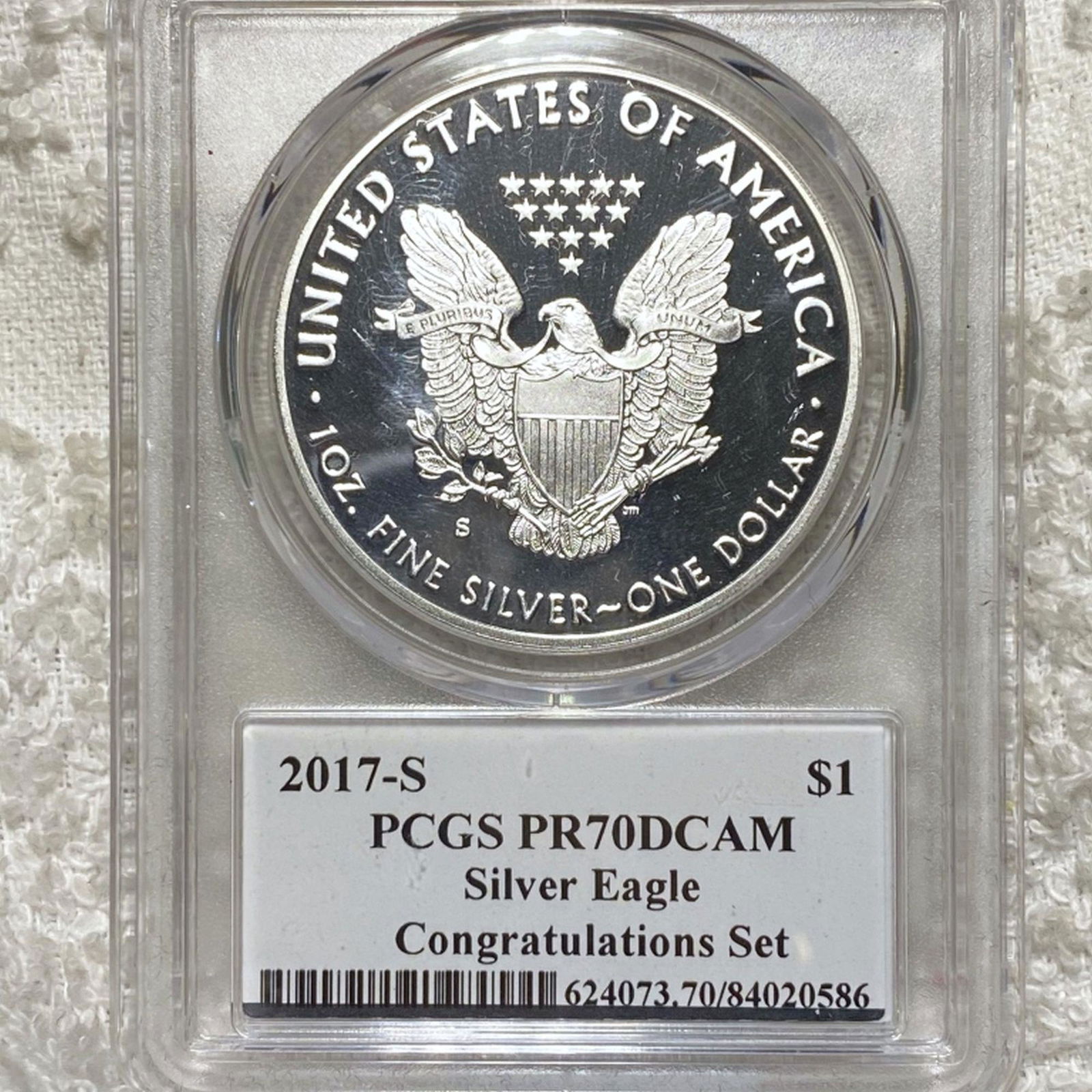 2017-S Silver Eagle PCGS - PR 70 DCAM (1 of 2)