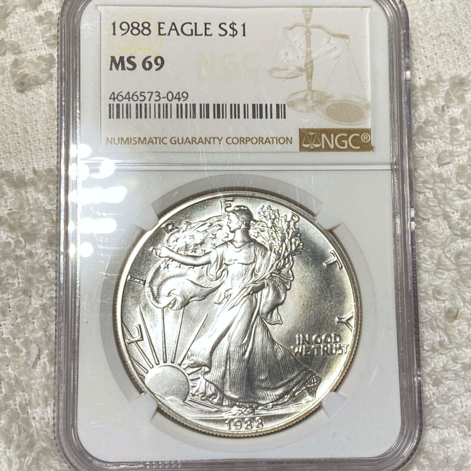 1988 Silver Eagle NGC - MS69 (1 of 2)