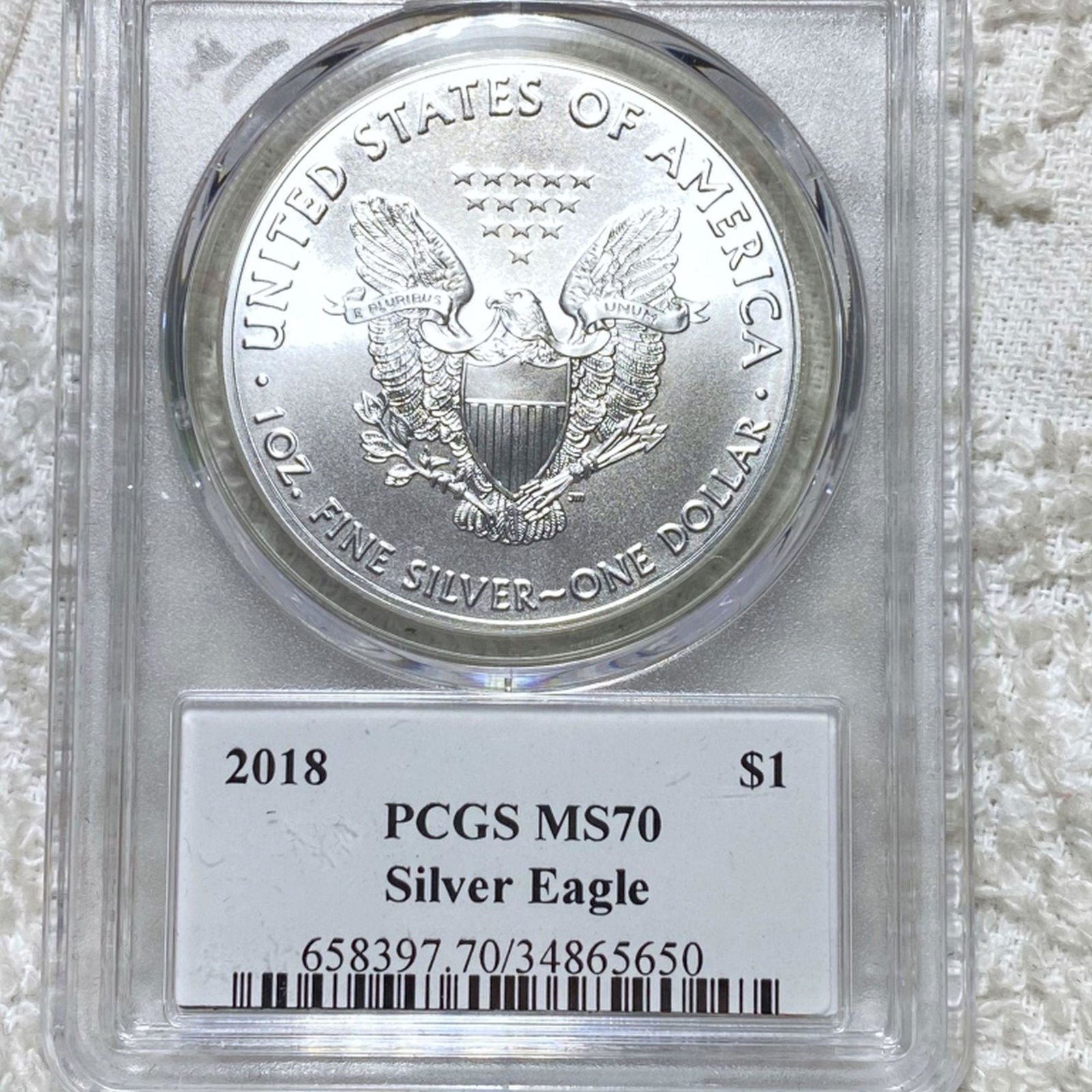 2018 Silver Eagle PCGS - MS70 (1 of 2)