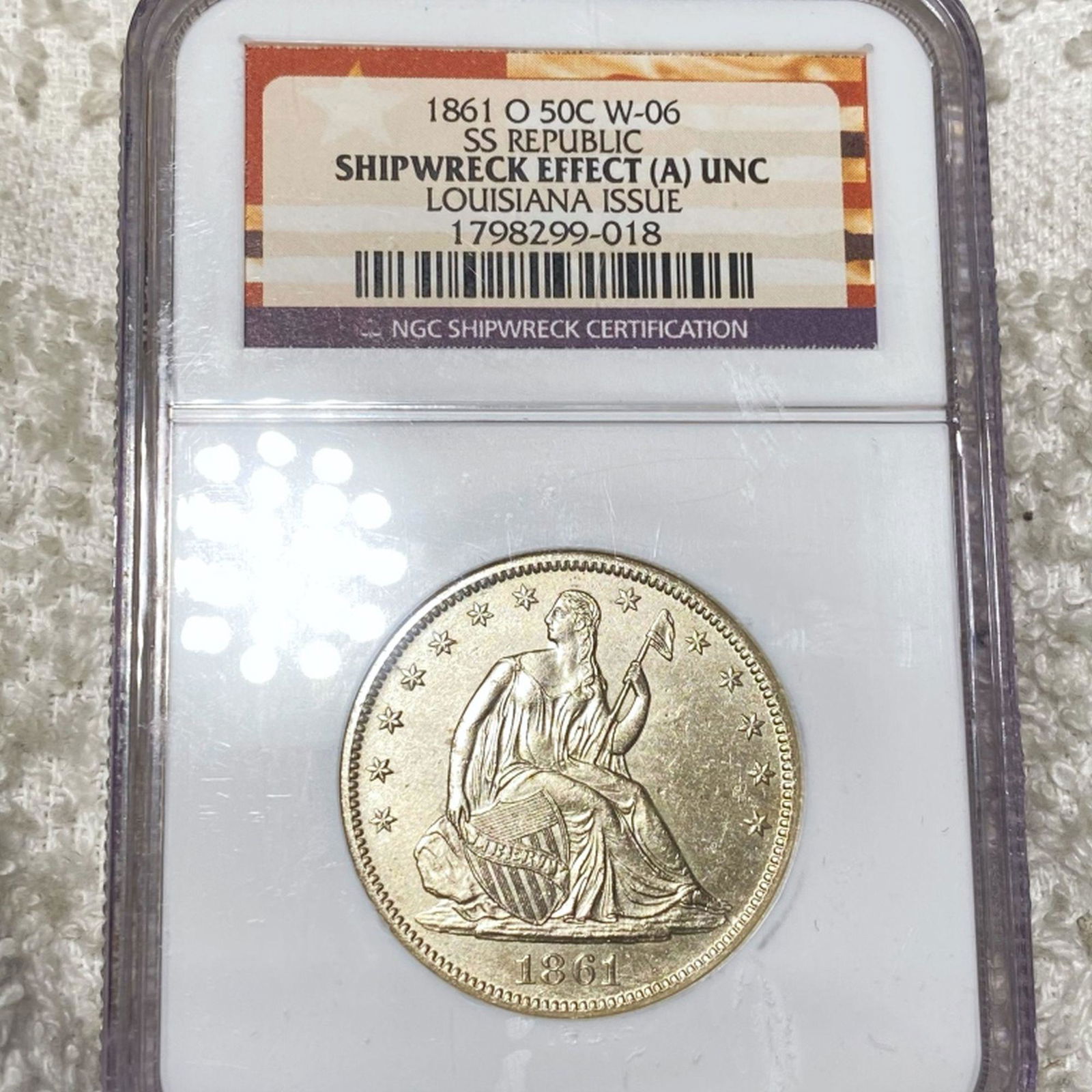 1861-O Seated Half Dollar NGC - UNC SW EFFECT (1 of 2)