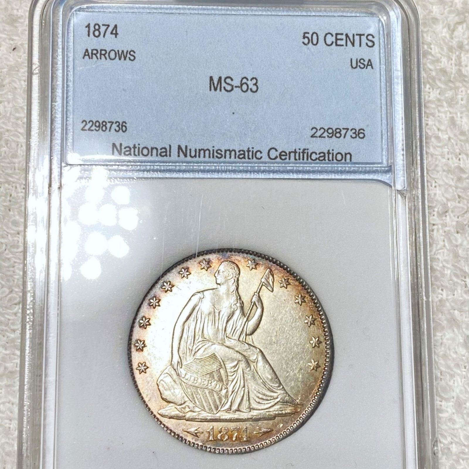 1874 Seated Half Dollar NNC - MS63 (1 of 2)