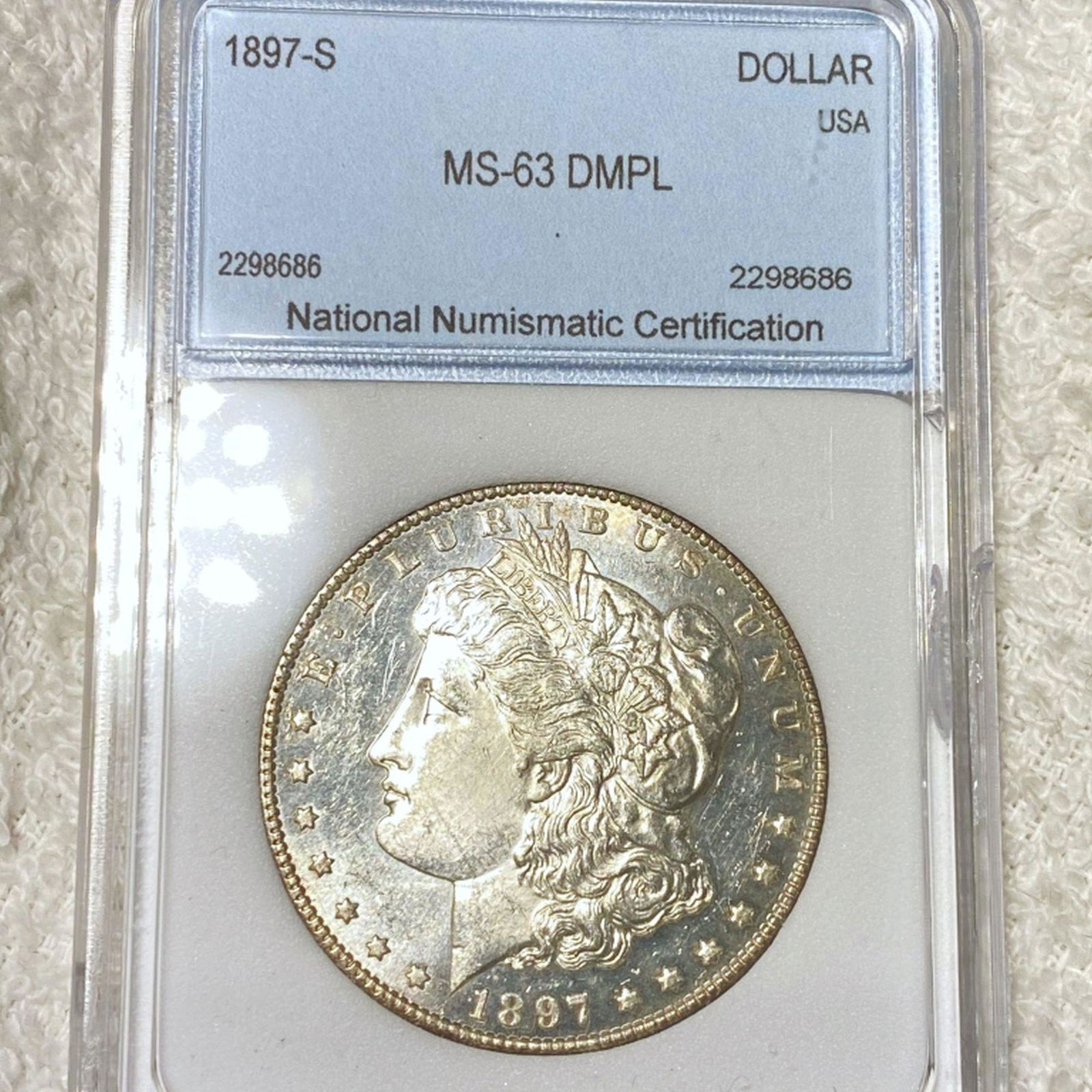 1897-S Morgan Silver Dollar NNC - MS 63 DMPL (1 of 2)