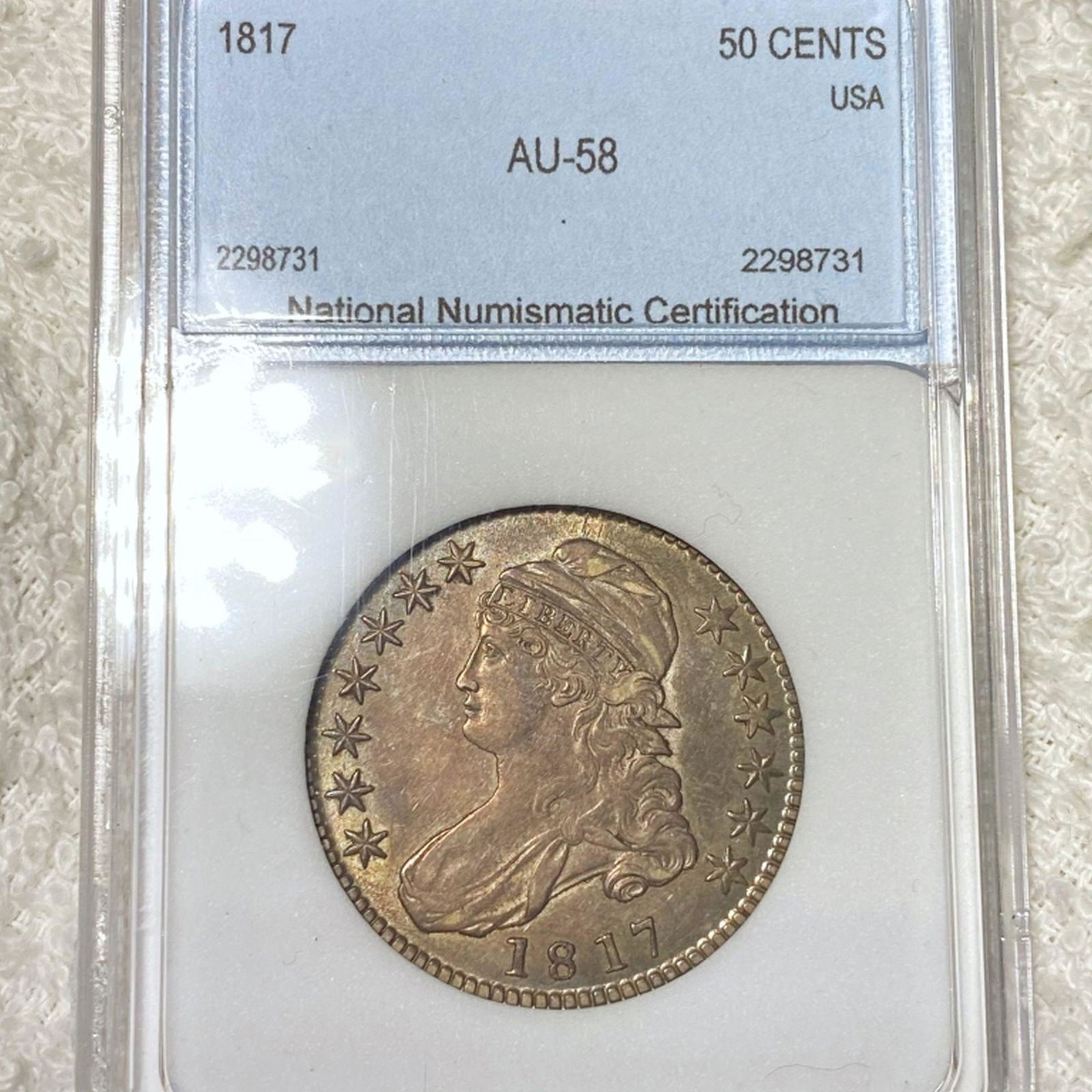 1817 Capped Bust Half Dollar NNC - AU58 (1 of 2)