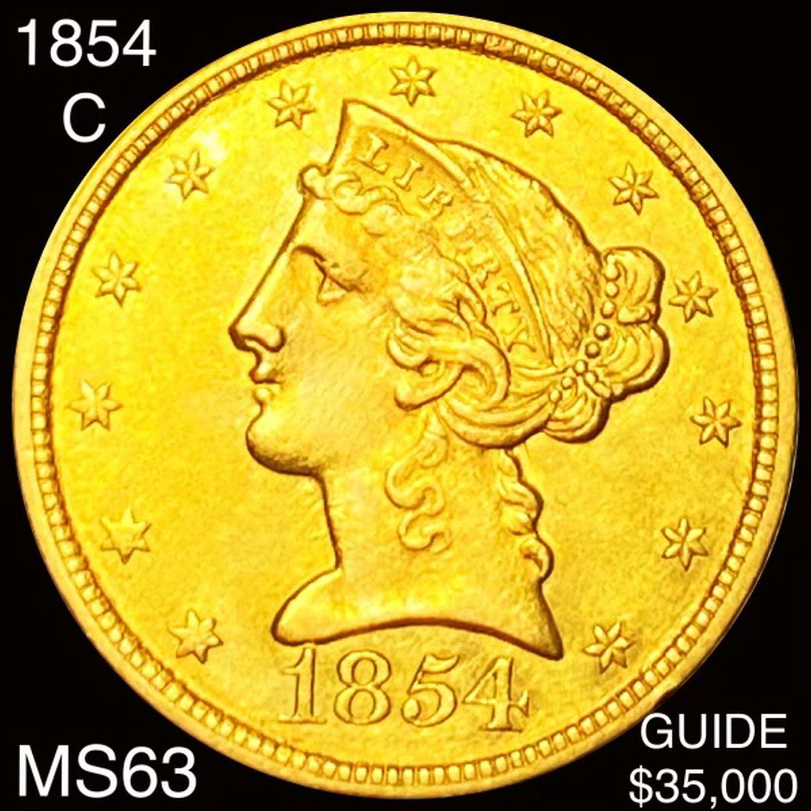 1854-C $5 Gold Half Eagle CHOICE BU (1 of 2)