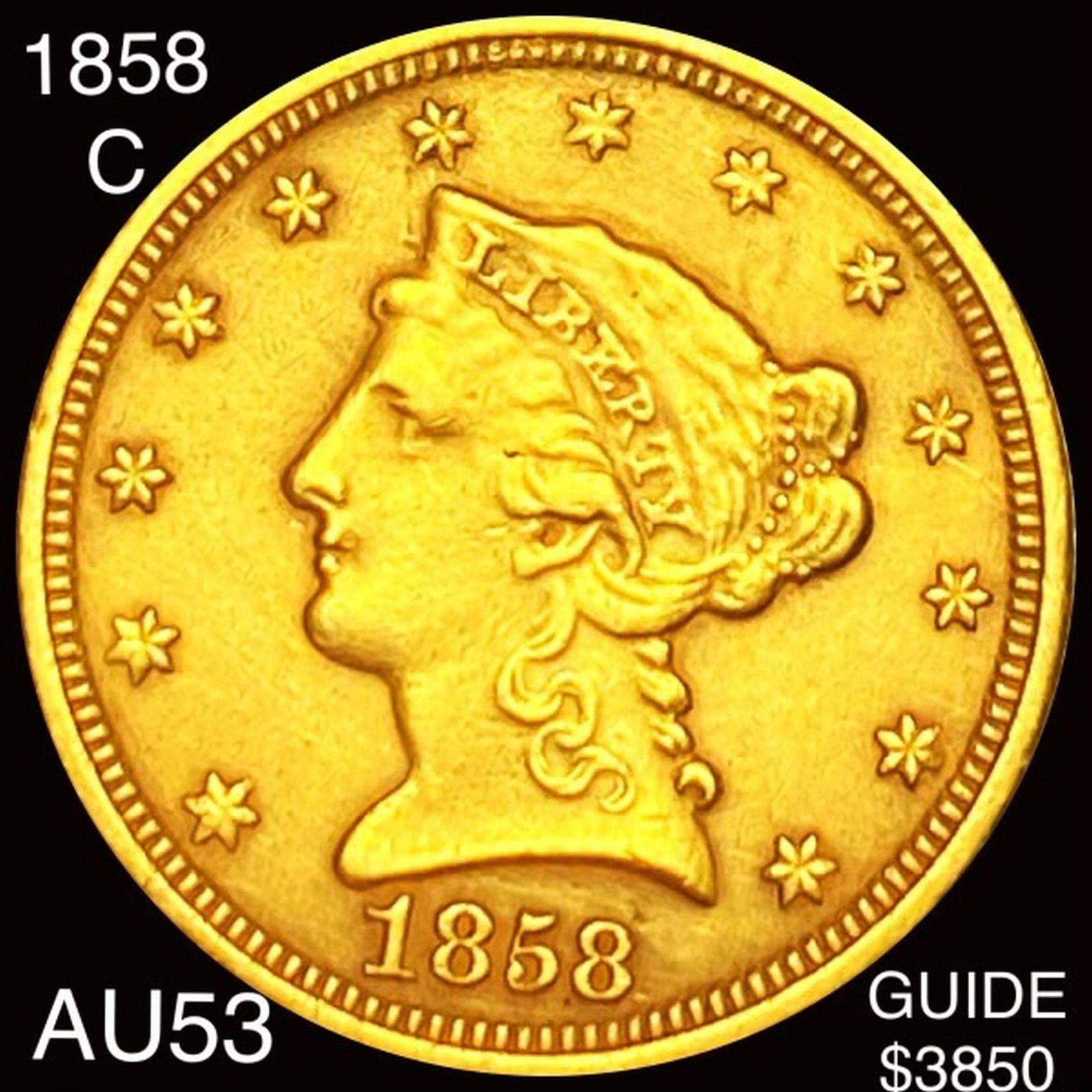 1858-C $2.50 Gold Quarter Eagle CHOICE AU (1 of 2)