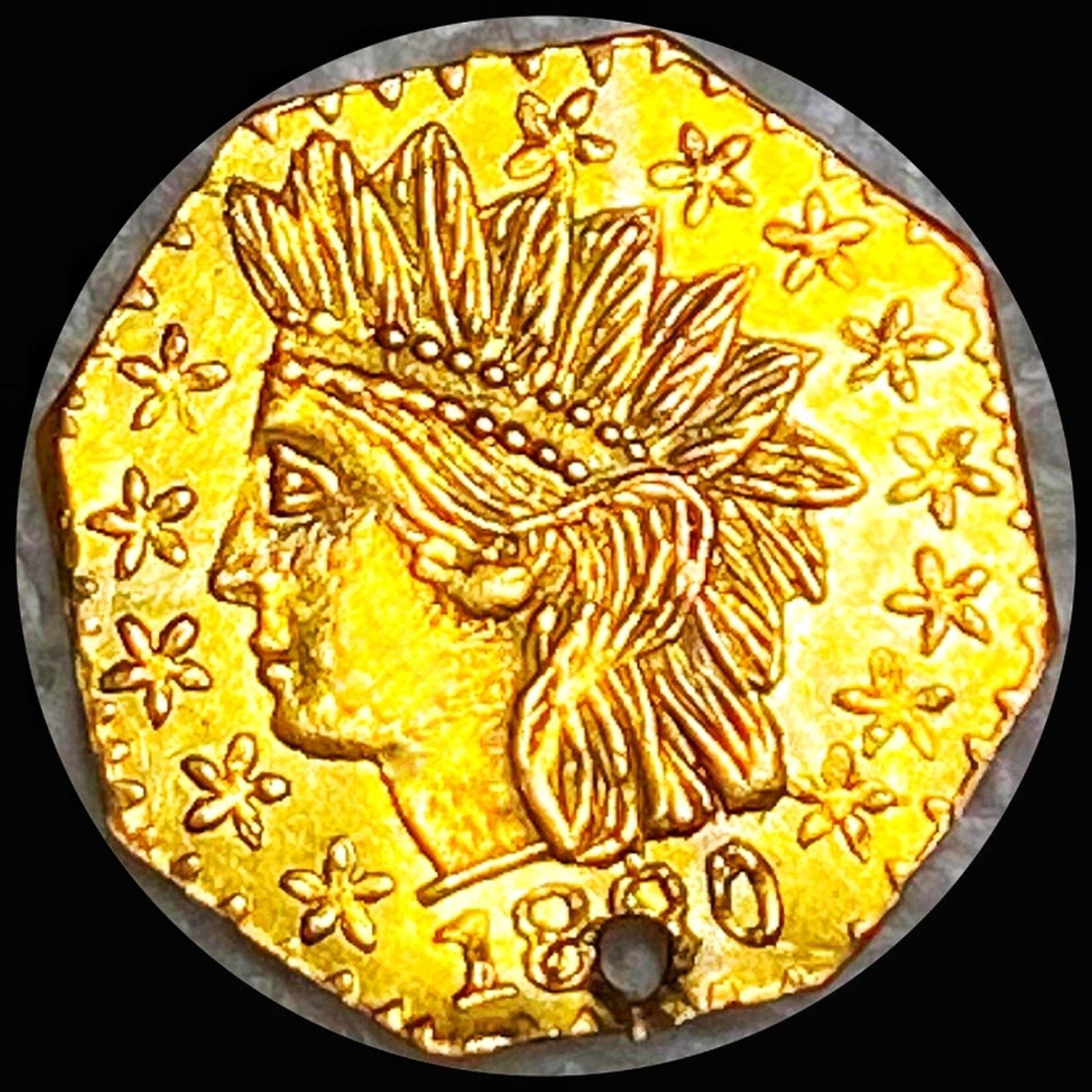 1880 Cal. Fractional Gold 1/4th Dollar CLOSELY UNC (1 of 2)