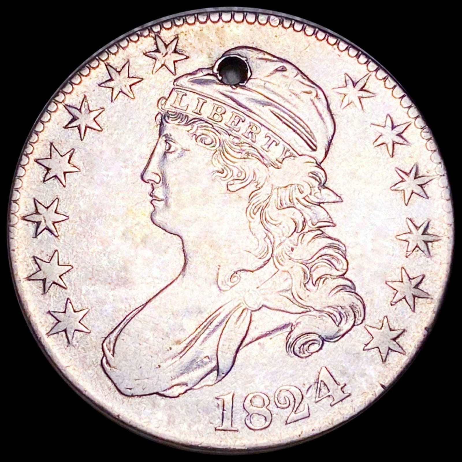 1824 Capped Bust Half Dollar ABOUT UNCIRCULATED (1 of 2)