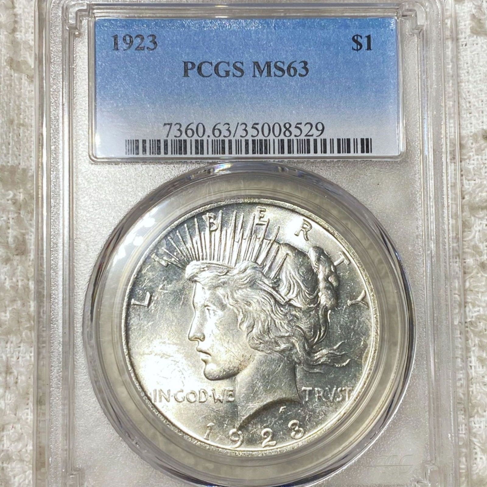 1923 Silver Peace Dollar PCGS - MS63 (1 of 2)