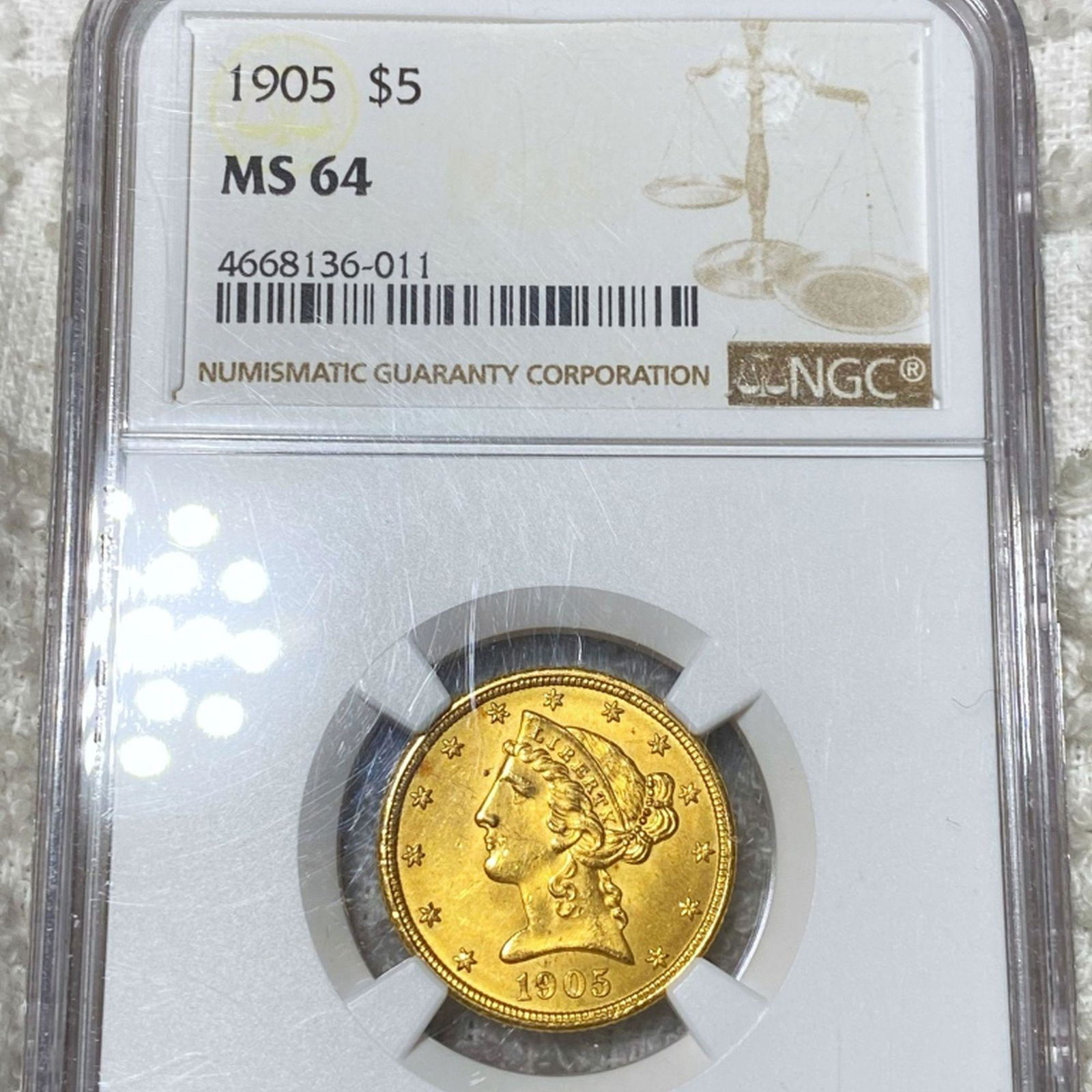1905 $5 Gold Half Eagle NGC - MS64 (1 of 2)