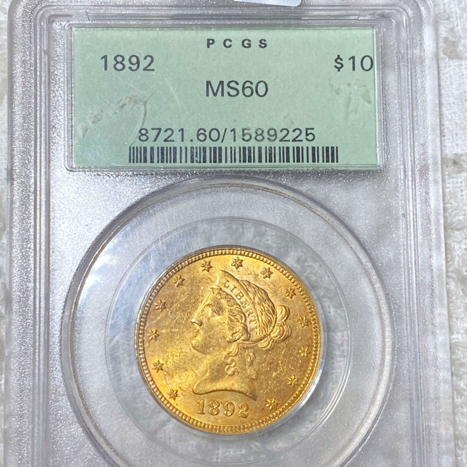 1892 $10 Gold Eagle PCGS - MS60 (1 of 2)