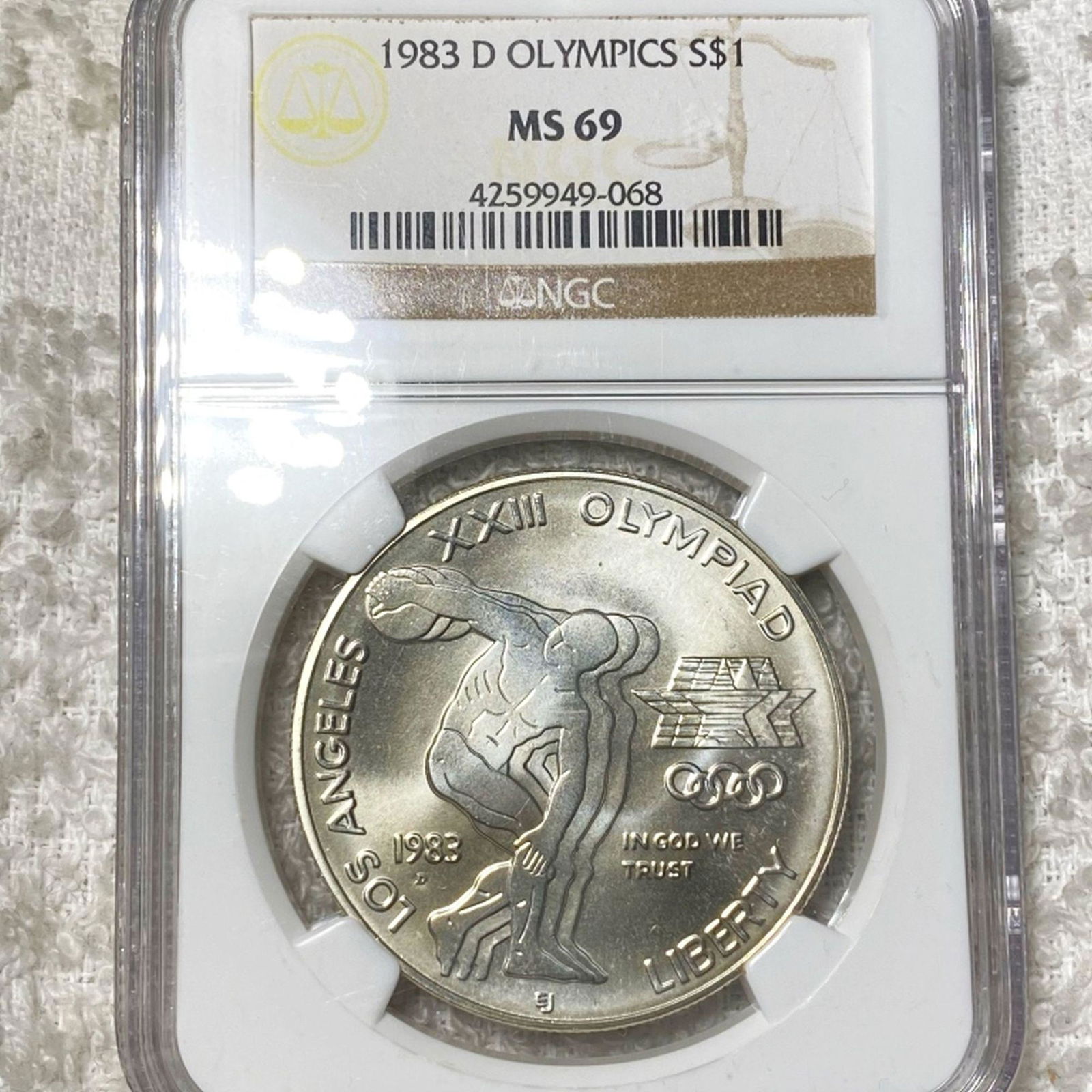 1983-D Olympics Silver Dollar NGC - MS69 (1 of 2)