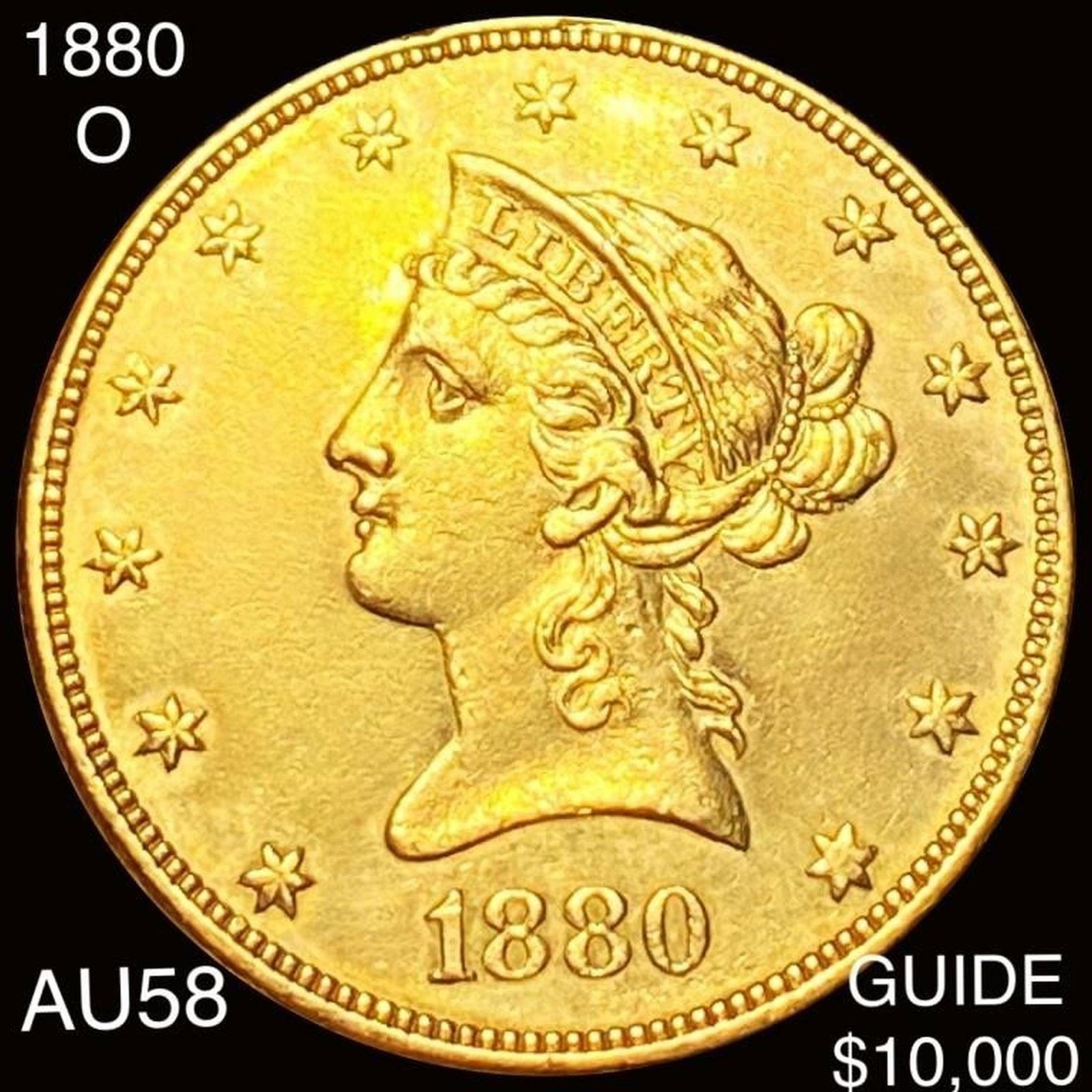 1880-O $10 Gold Eagle CHOICE AU (1 of 2)