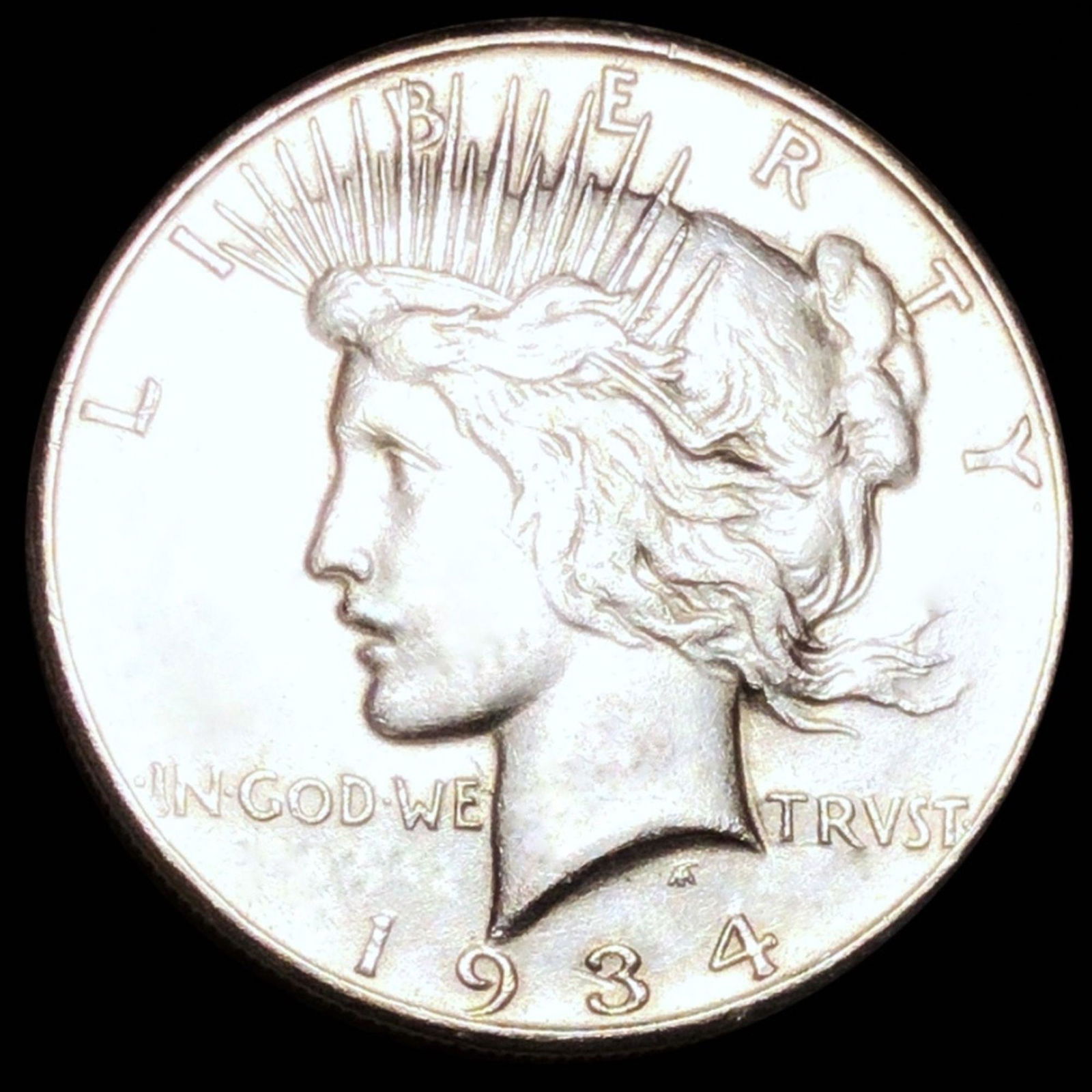 1934-S Silver Peace Dollar NEARLY UNCIRCULATED (1 of 2)
