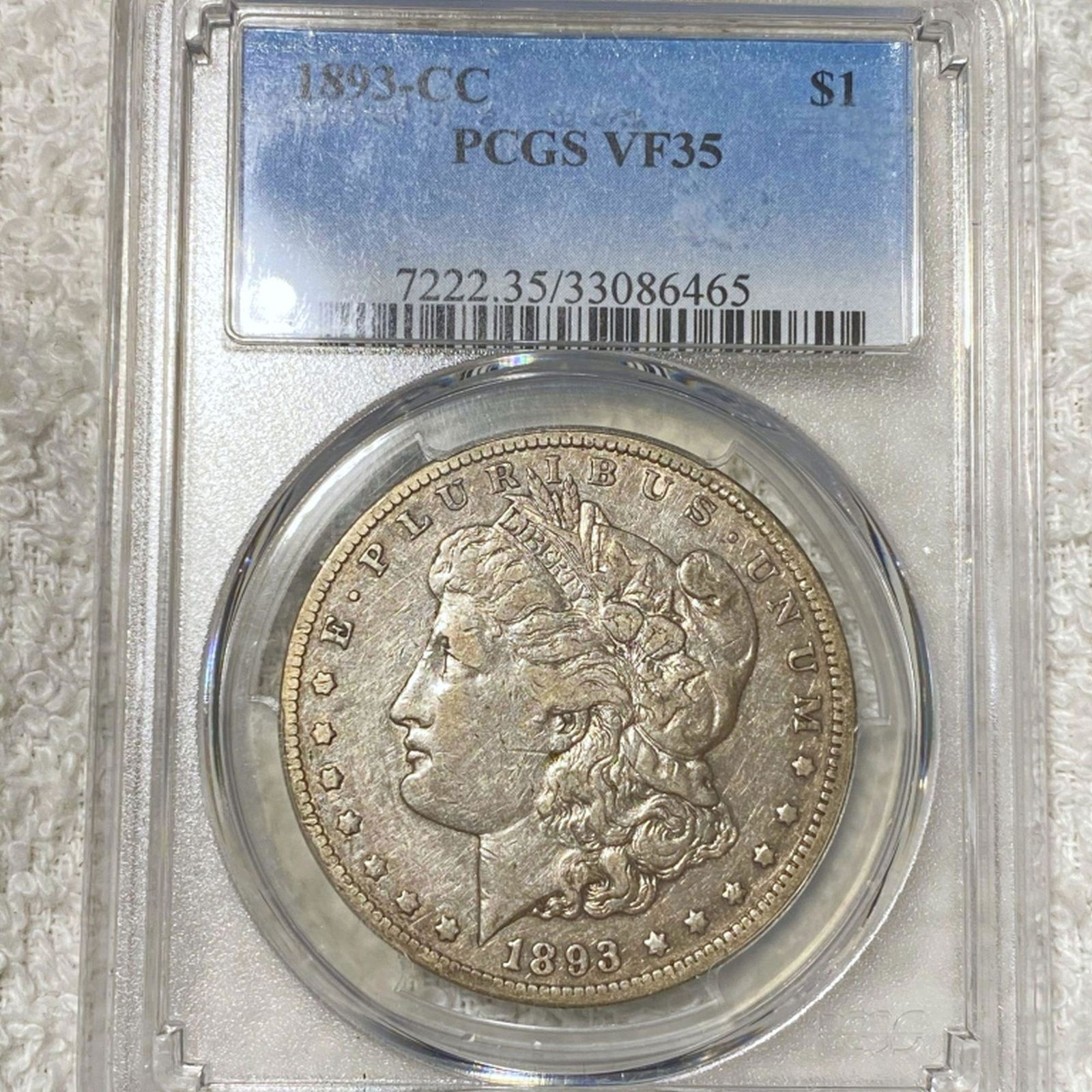 1893-CC Morgan Silver Dollar PCGS - VF35 (1 of 2)