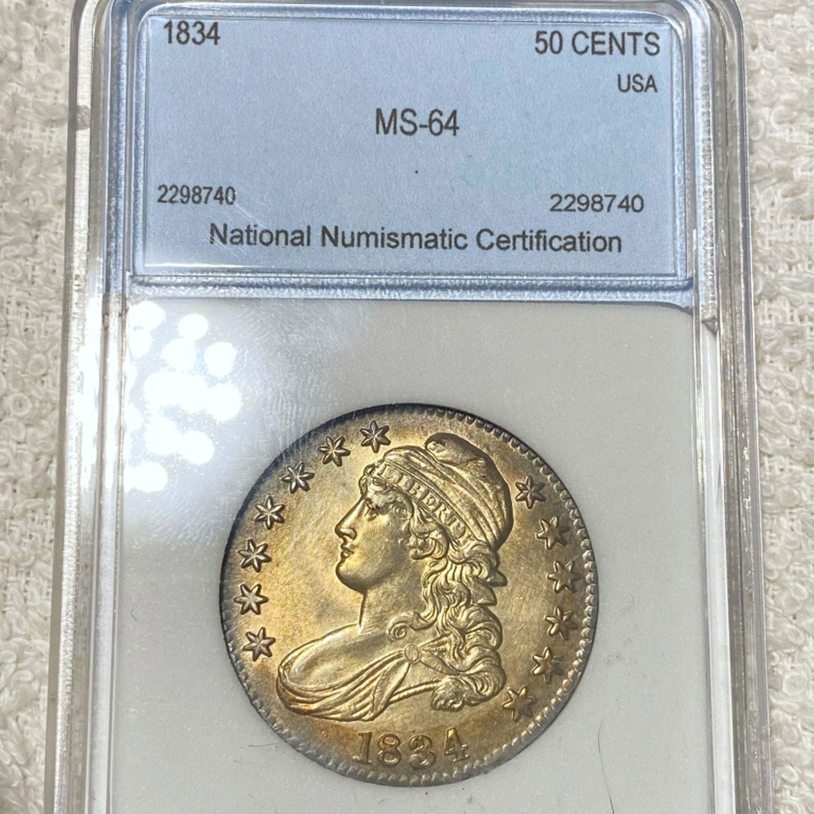 1834 Capped Bust Half Dollar NNC - MS64 (1 of 2)