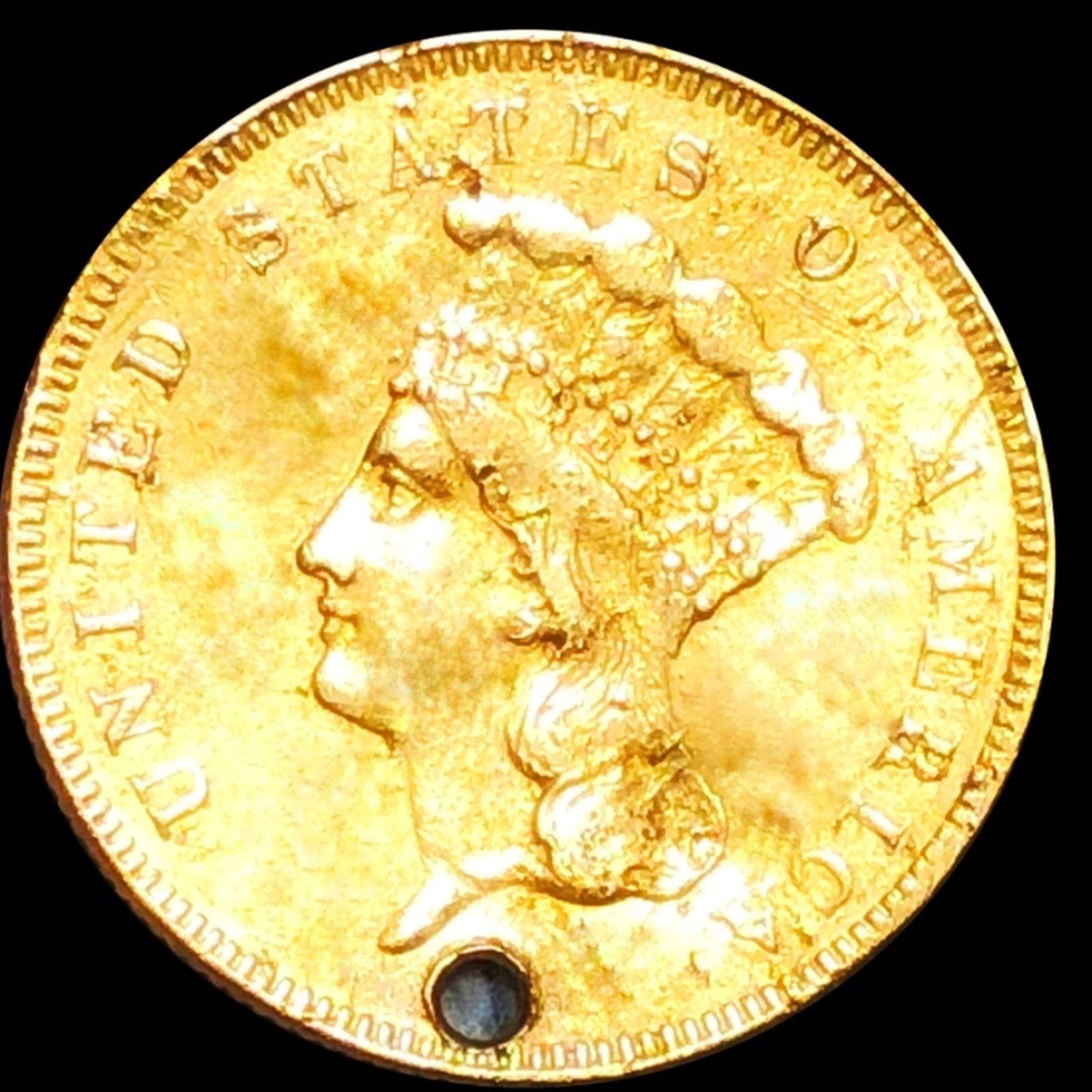 1855 $3 Gold Piece AU+ (1 of 2)