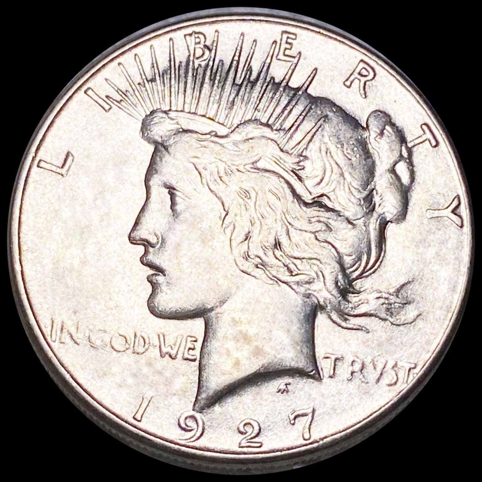 1927-S Silver Peace Dollar NEARLY UNC (1 of 2)