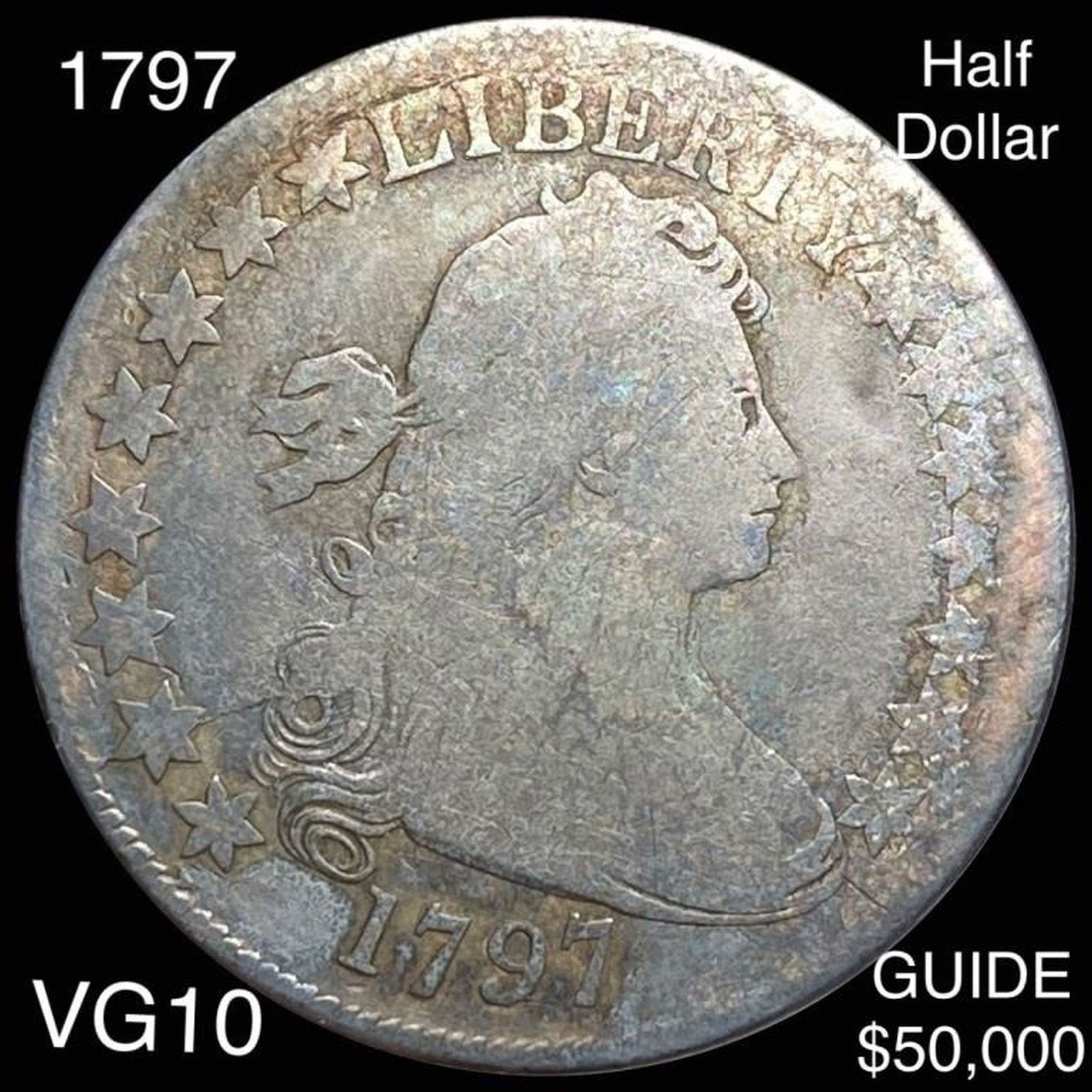 1797 Draped Bust Half Dollar NICELY CIRCULATED (1 of 2)