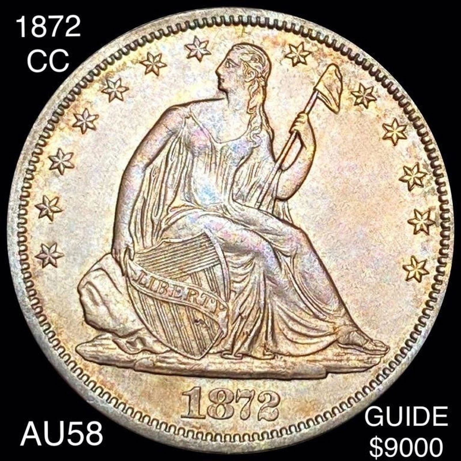 1872-CC Seated Half Dollar CHOICE AU (1 of 2)