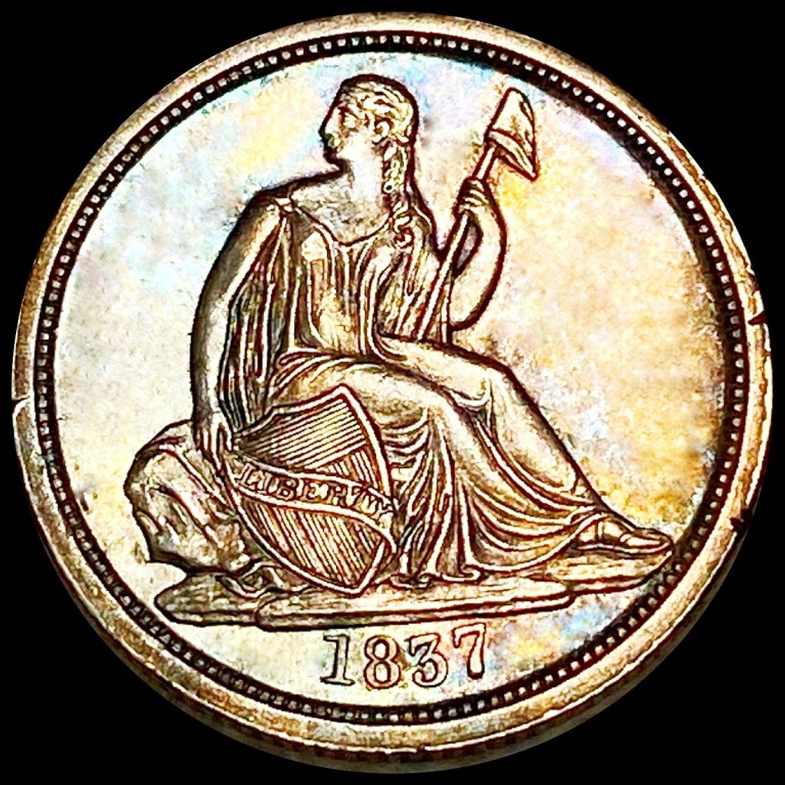 1837 Seated Liberty Dime UNCIRCULATED (1 of 2)