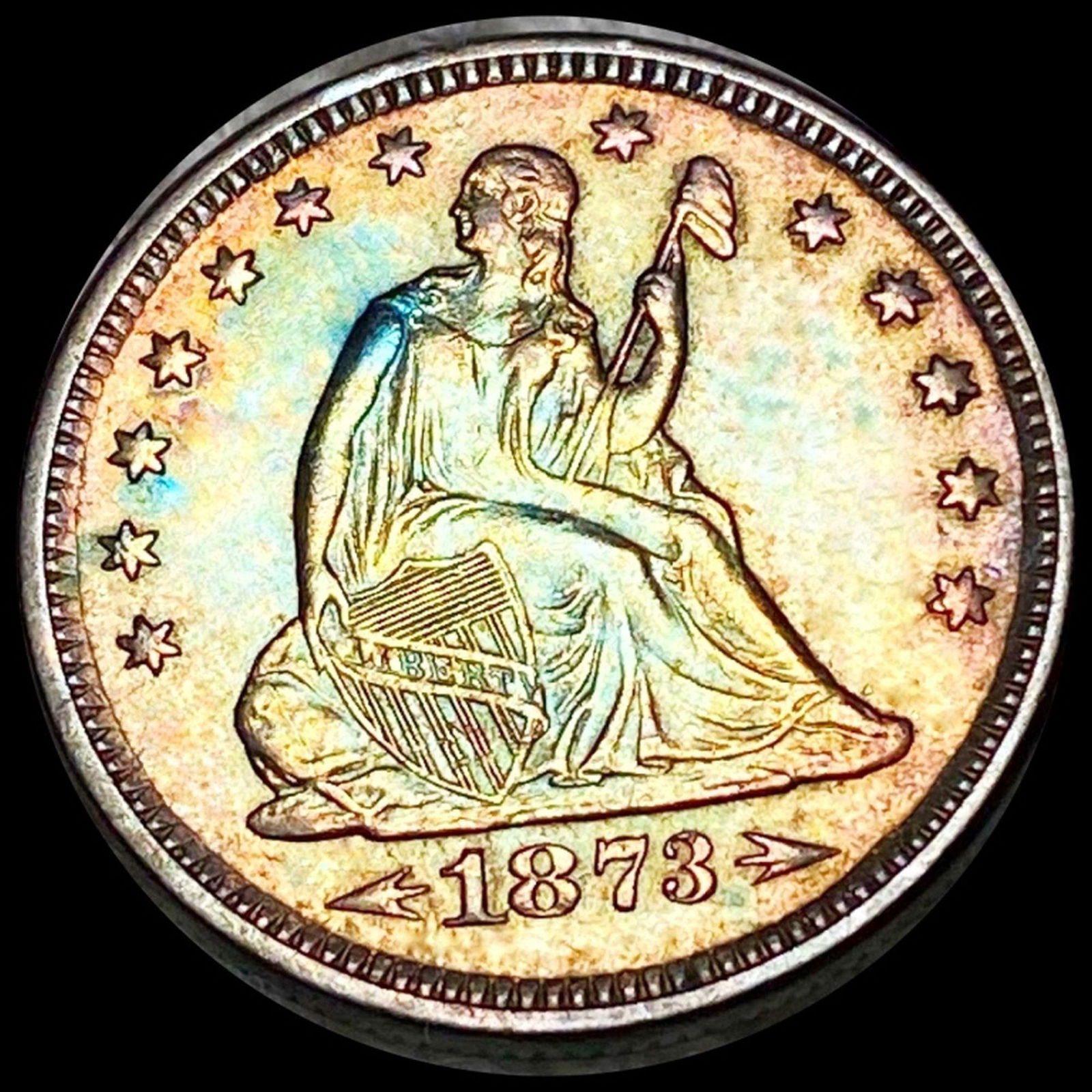 1873 Seated Liberty Quarter UNCIRCULATED (1 of 2)