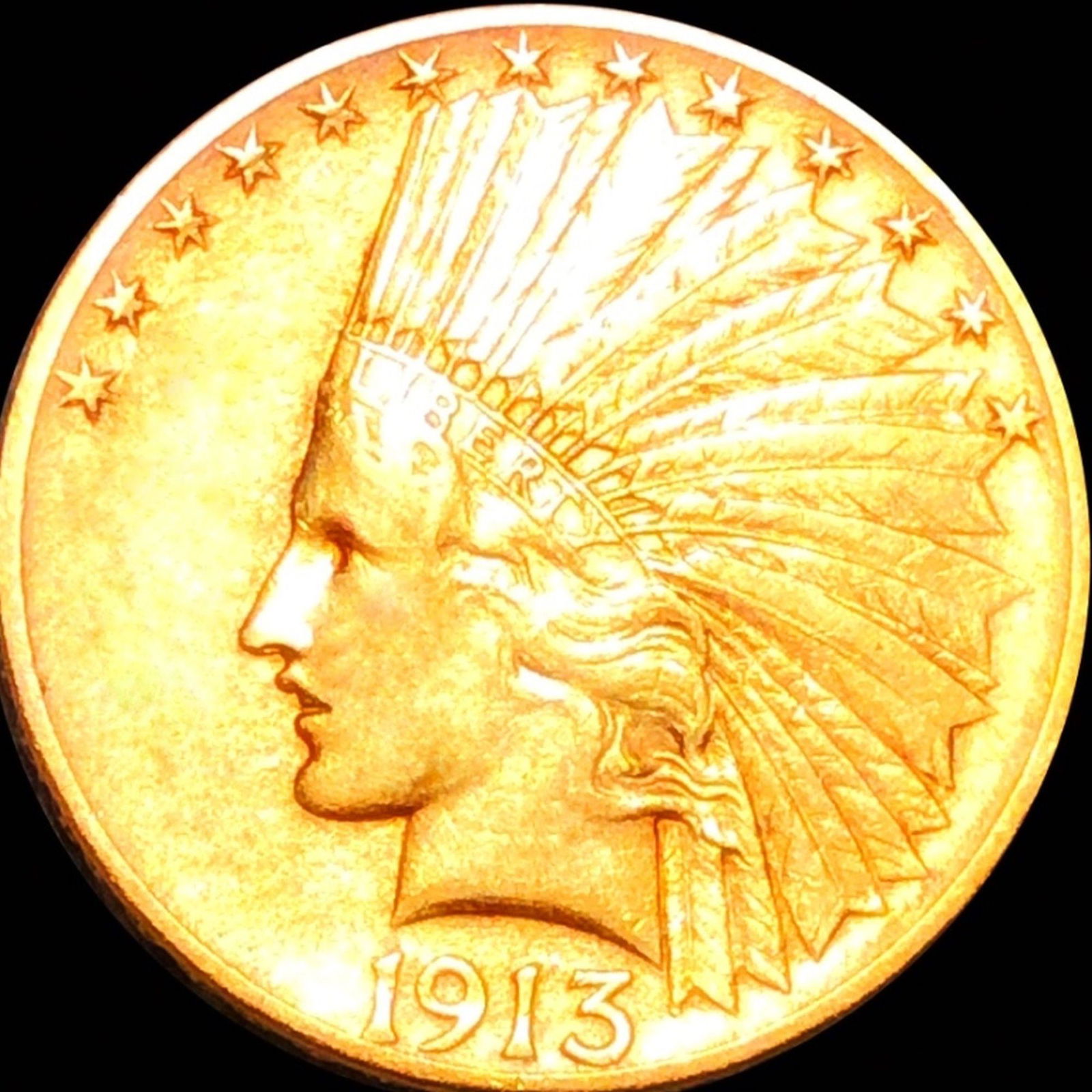 1913-S $10 Gold Eagle CLOSELY UNCIRCULATED (1 of 2)