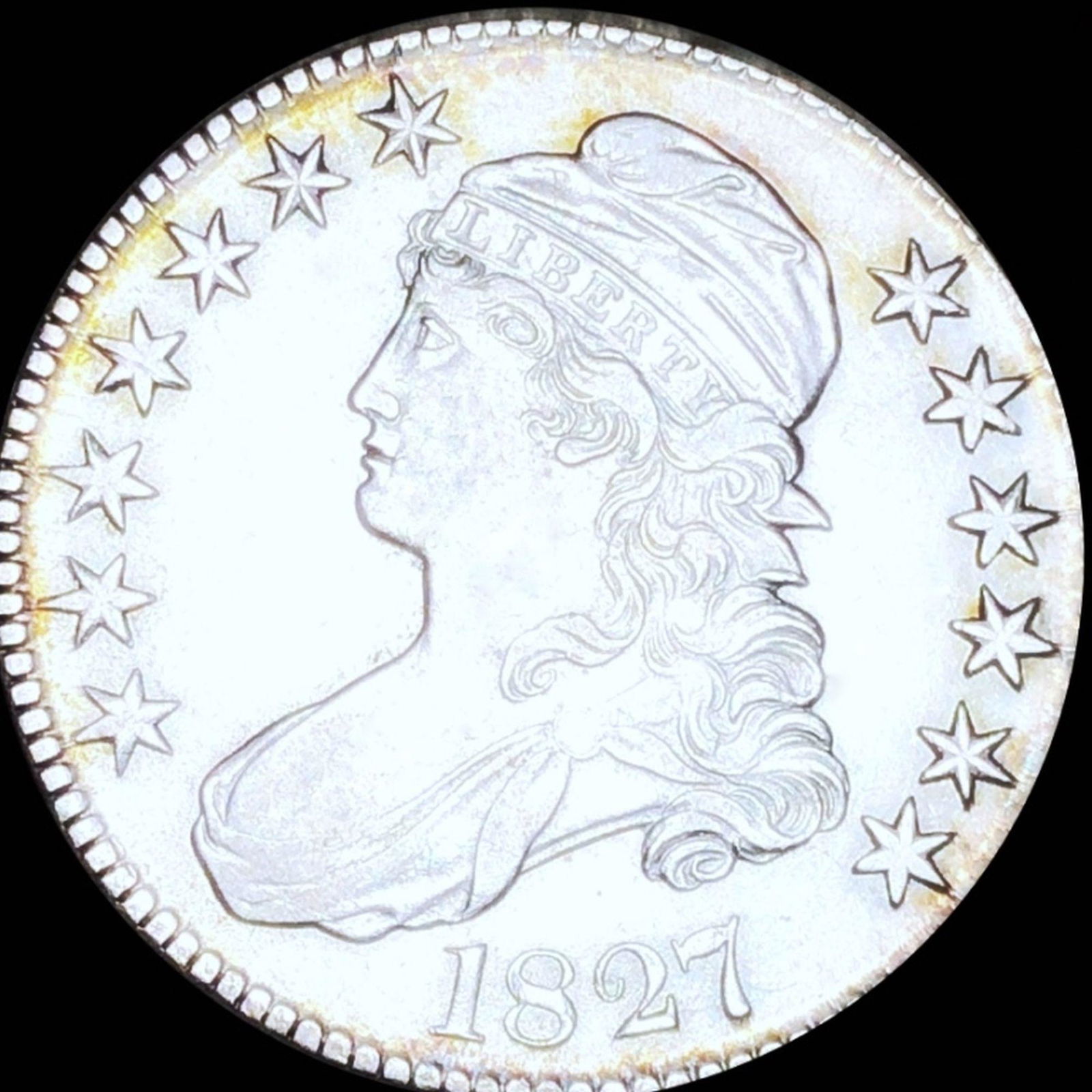 1827 Capped Bust Half Dollar CLOSELY UNC (1 of 2)