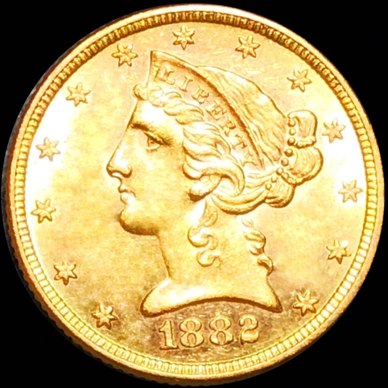 1882 $5 Gold Half Eagle UNCIRCULATED (1 of 2)