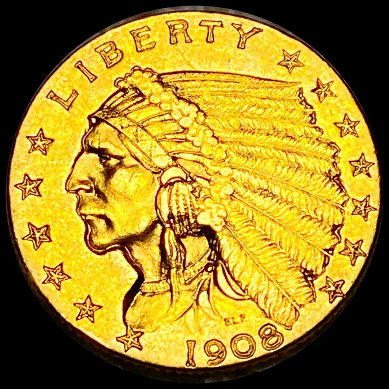 1908 $2.50 Gold Quarter Eagle LIGHTLY CIRCULATED (1 of 2)