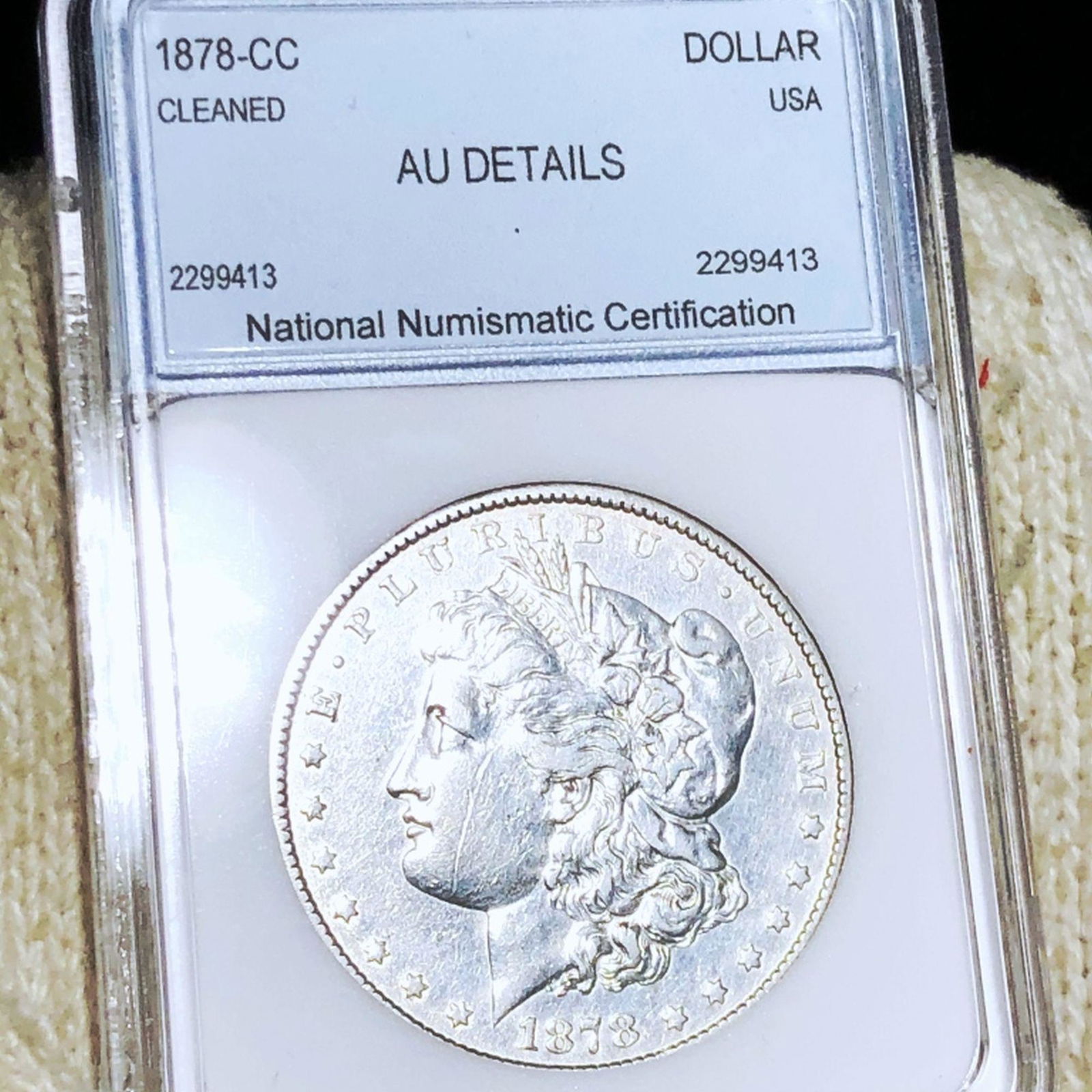 1878-CC Morgan Silver Dollar NNC - AU DETAILS (1 of 2)